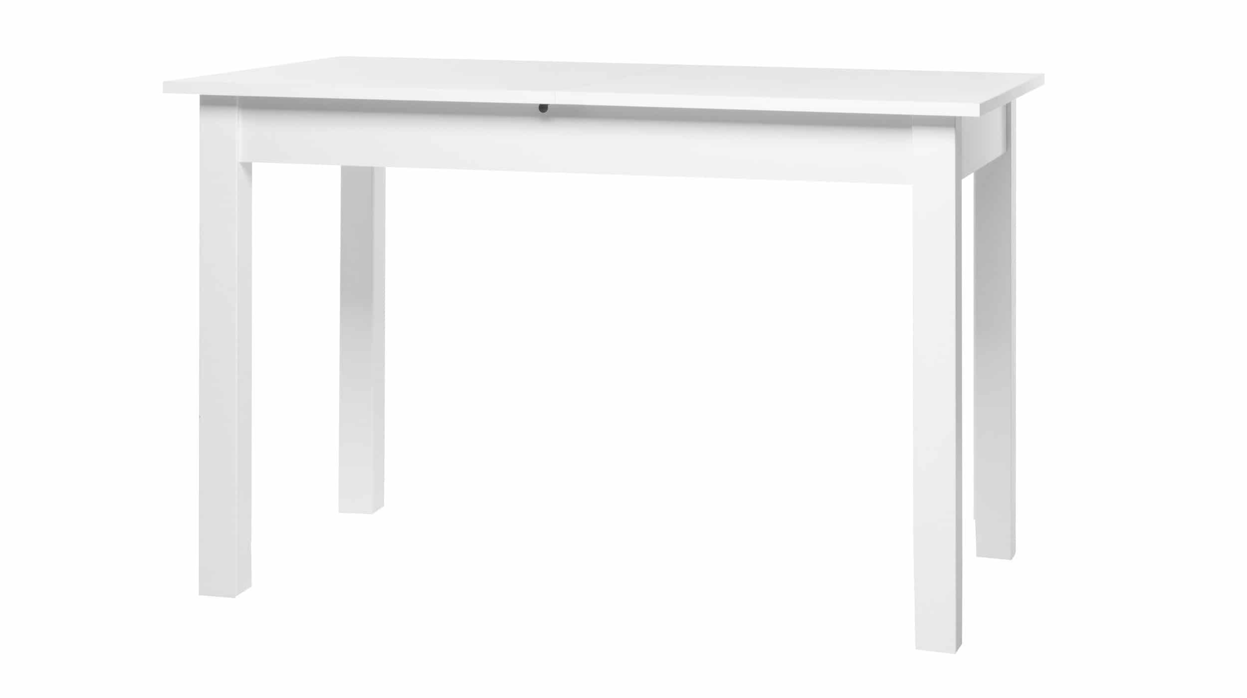 Esstisch 120 - 160 cm ausziehbar weiß - COBURG Esstisch 120 - 160 cm ausziehbar weiß - COBURG