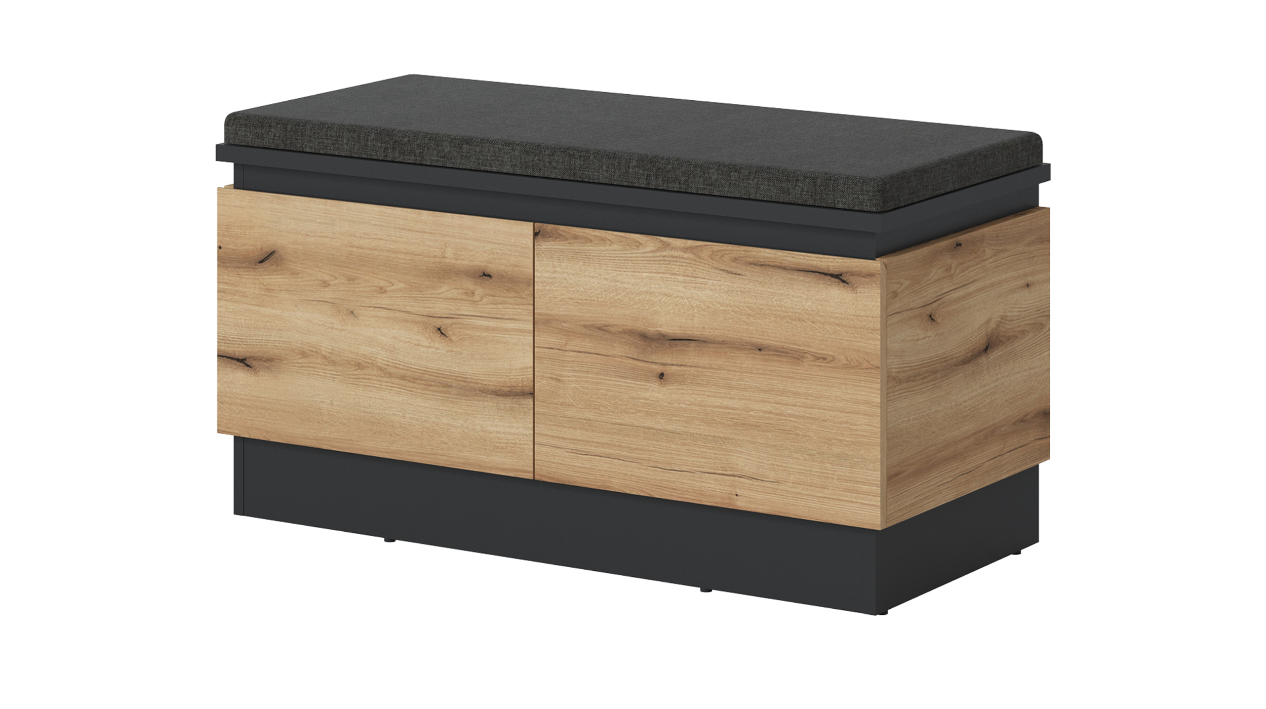 Garderobenbank Coast Evoke Eiche grau 101 x 54 cm - CORTE Garderobenbank Coast Evoke Eiche grau 101 x 54 cm - CORTE
