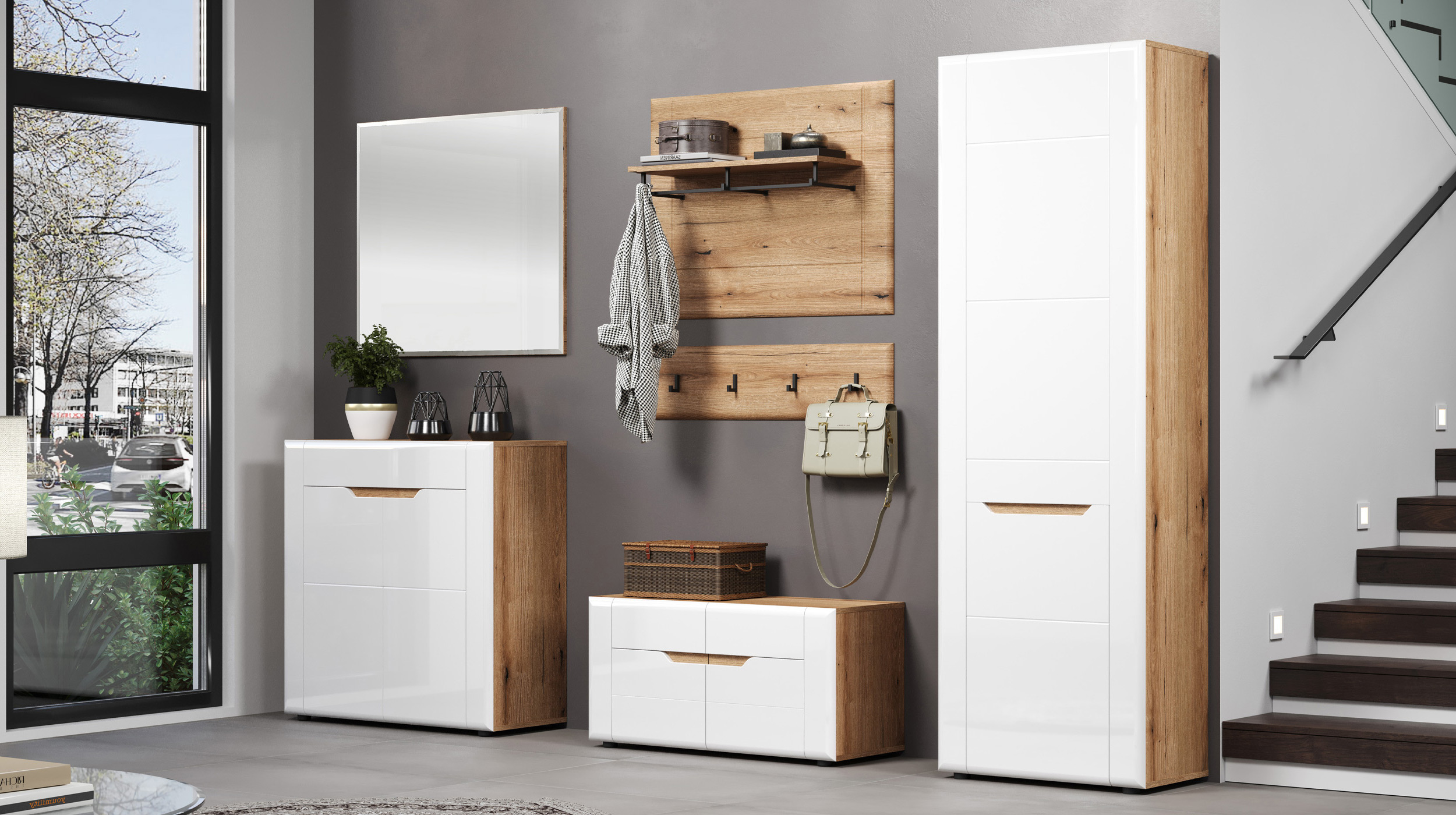 Wandspiegel Evoke Eiche 91 x 80 cm - JARON