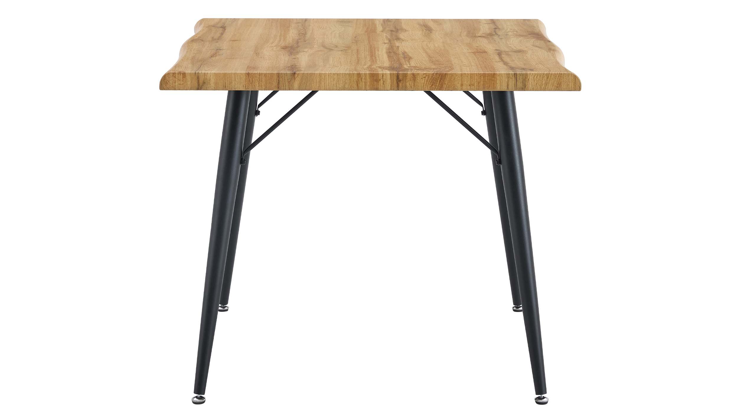 Esstisch Baumkantentisch Optik 90 x 90 cm Wildeiche - TAILIN