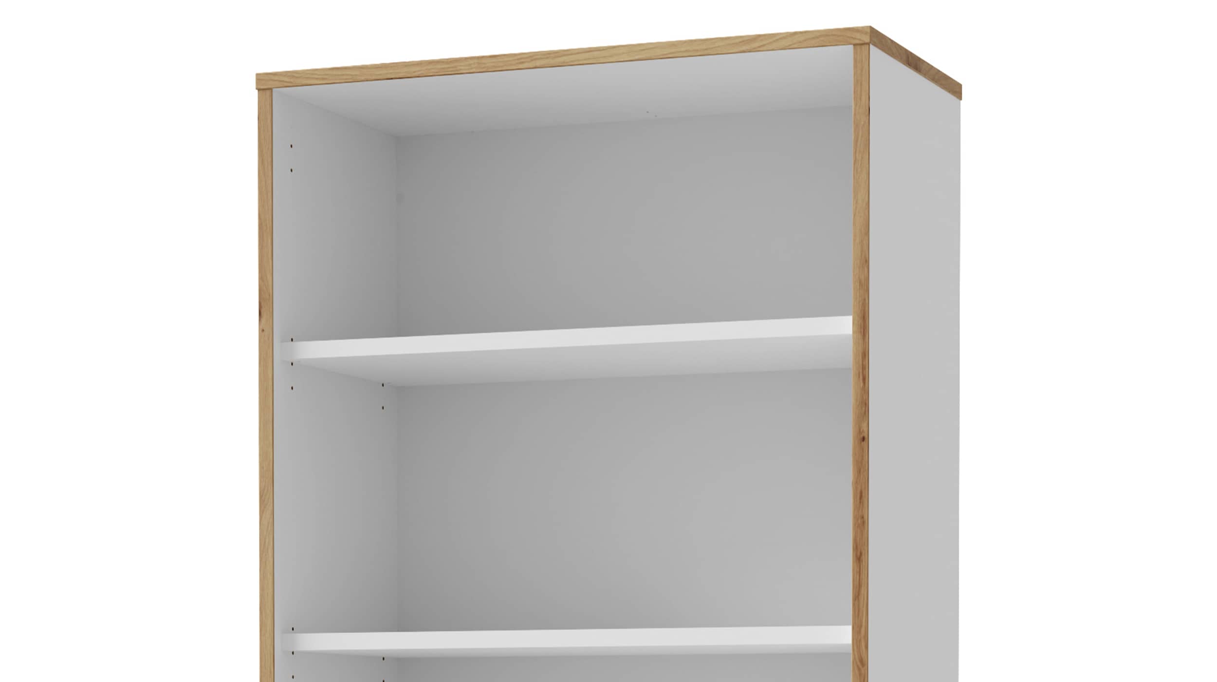 Bücherregal Artisan Eiche - weiß 85 x 182 cm - KEFLAVIK