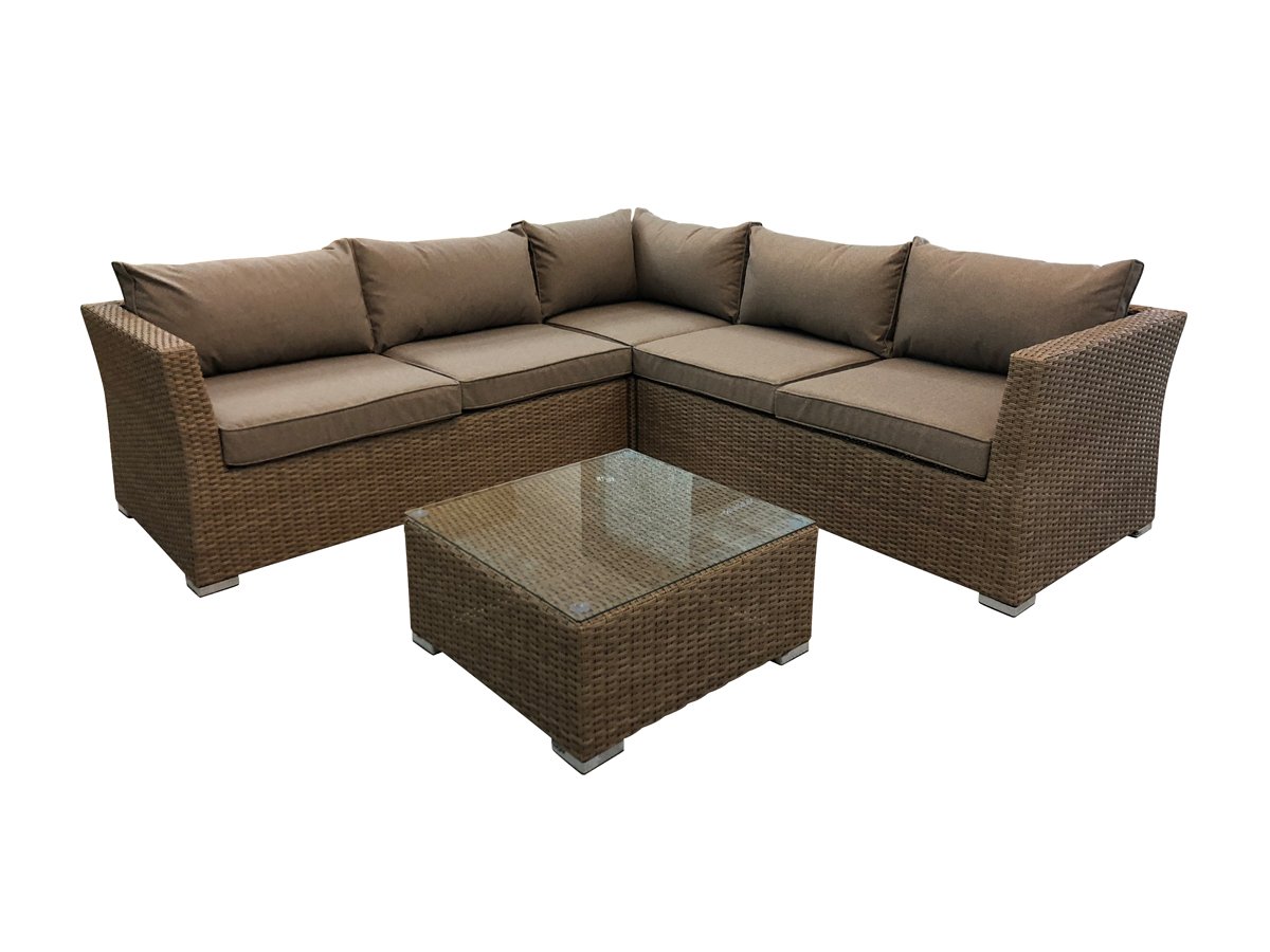 Gartenmöbel Set Eckbank Lounge Tisch 66 x 66 cm - SUNNY