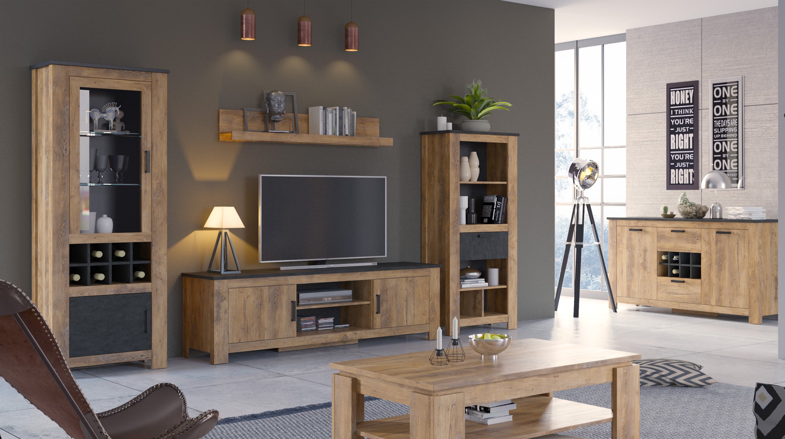 Wandboard Kastanie Breslau 135 cm - RAPALLO