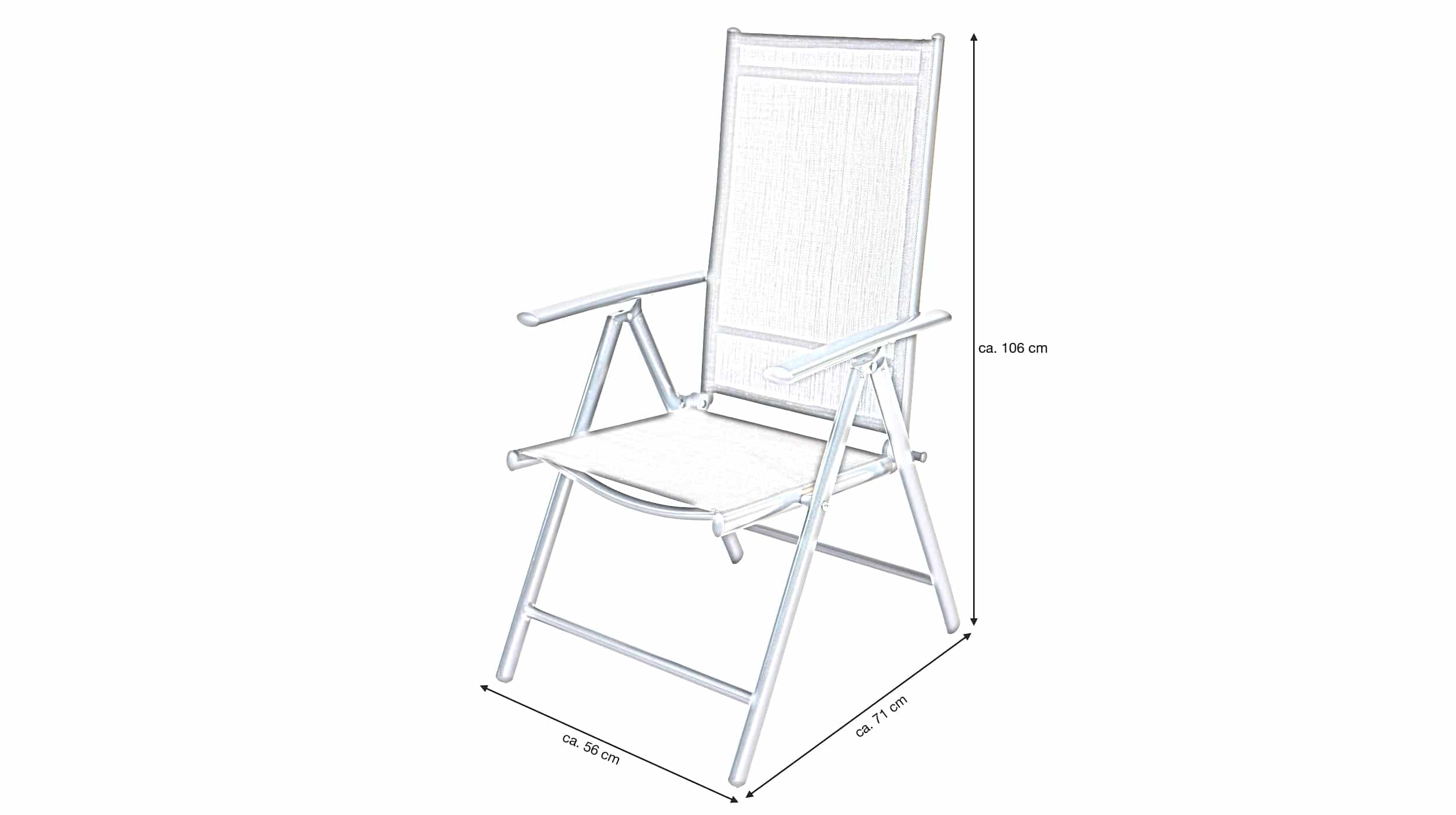 Gartenstuhl Klappstuhl schwarz 56 x 71 cm - ALBA 