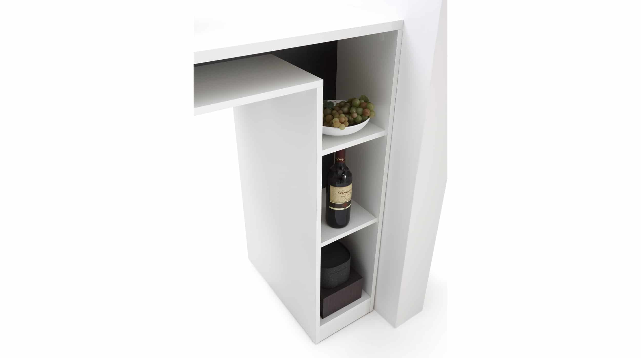 Bartisch weiß - Betonoptik 108 x 50 cm rechteckig - BAY