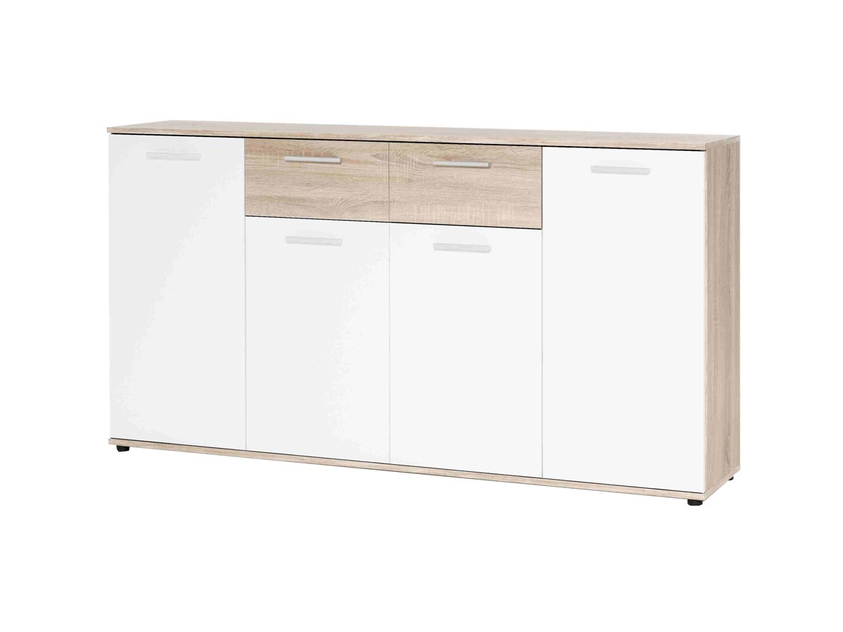 Kommode Sonoma Eiche - weiß 160 cm - JACKY Kommode Sonoma Eiche - weiß 160 cm - JACKY