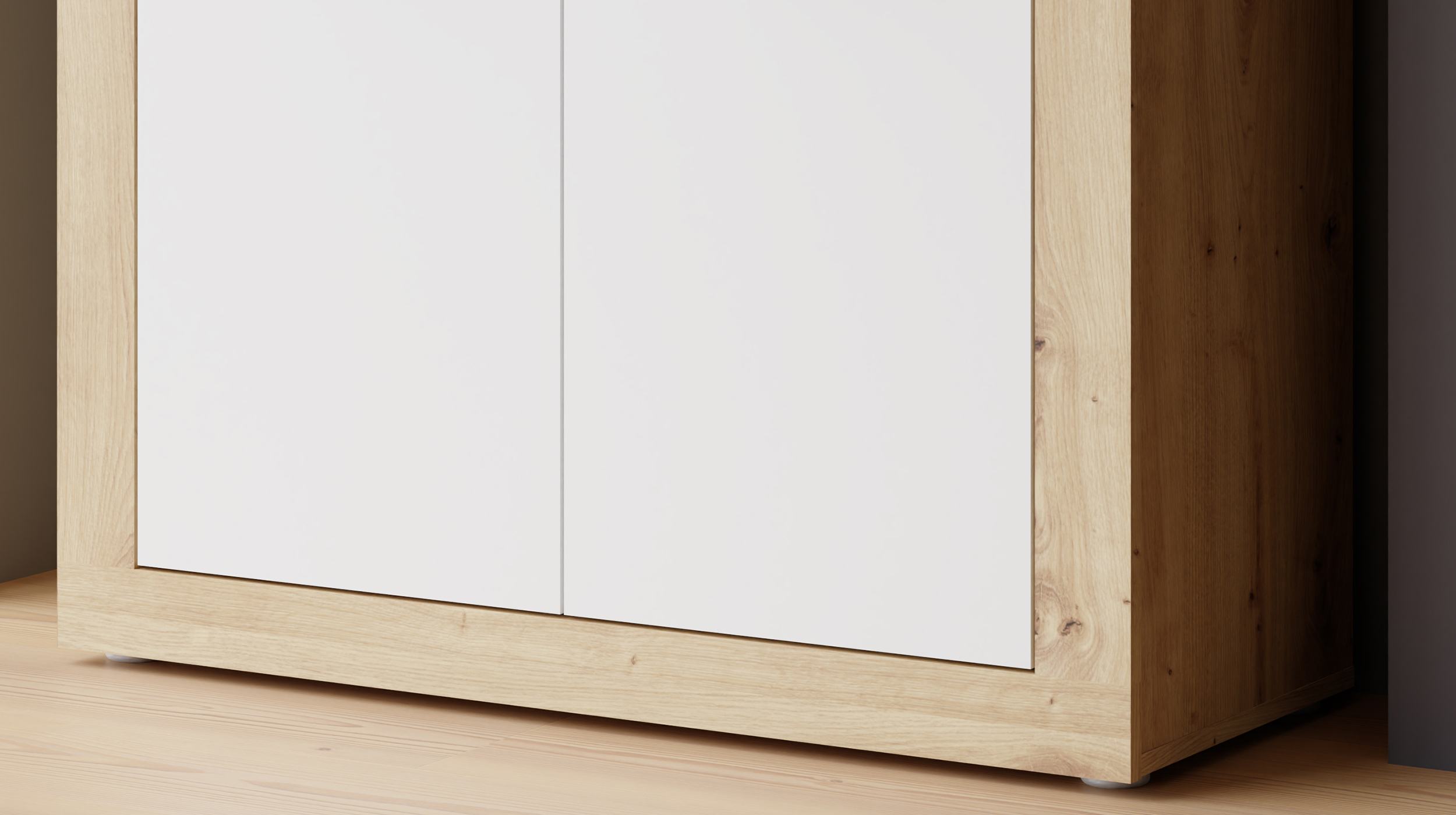 Kommode Artisan Eiche - weiß 83 x 92 cm 2-türig - BACCIO