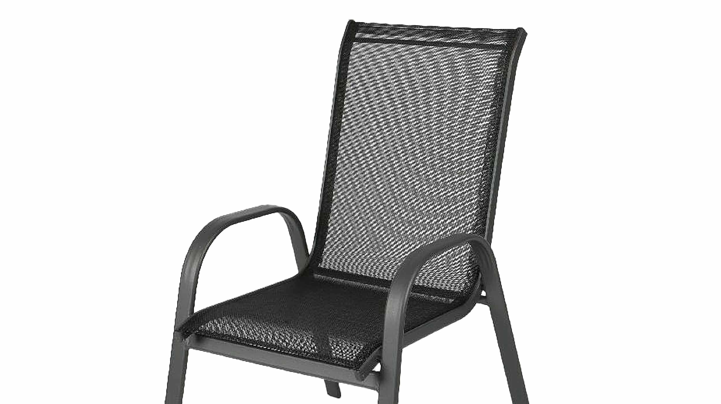 Gartenstuhl Stapelstuhl schwarz 73 x 54 cm - LOLA 