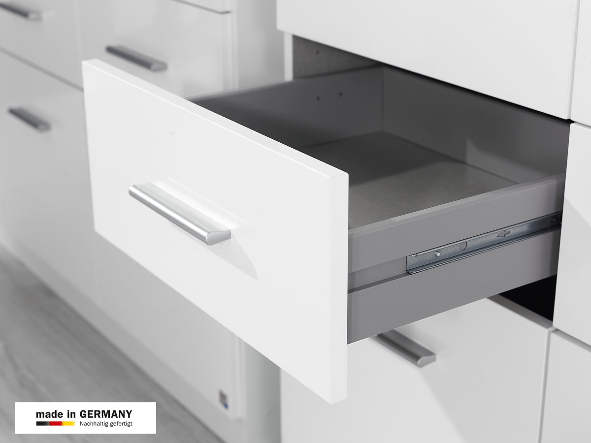 Kleiderschrank weiß hochglanz 91 cm 2-türig - CELLE