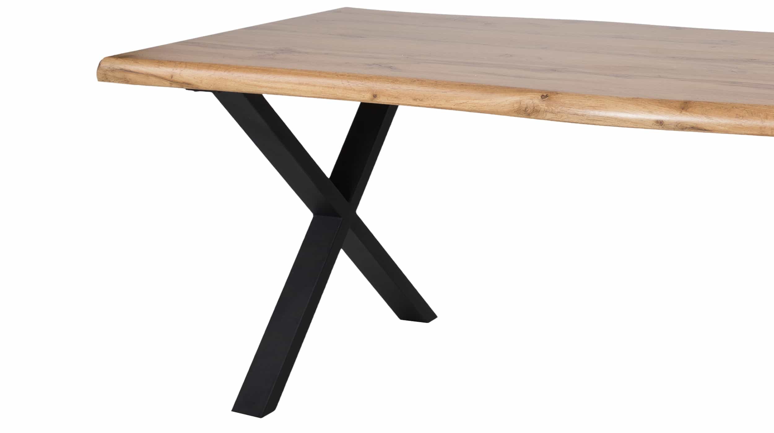 Esstisch Baumkantentisch 180 x 90 cm Wildeiche - LENIA