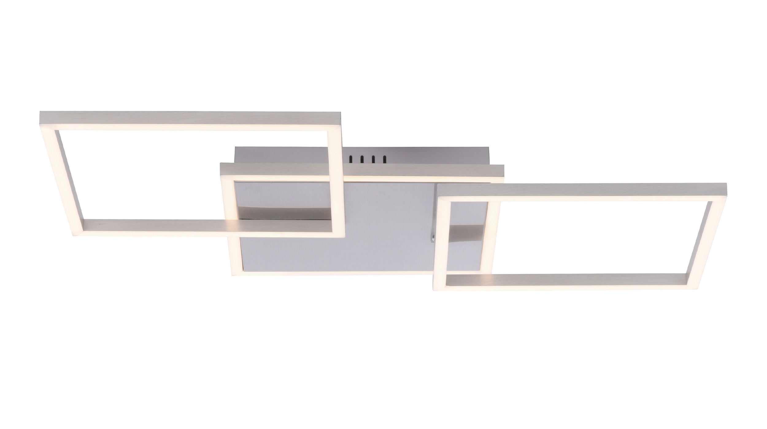Deckenleuchte stahlfarben 75 x 8 cm 3 LED Paneele drehbar - IVEN Deckenleuchte stahl 75 x 8 cm 3 LED Paneele drehbar - IVEN