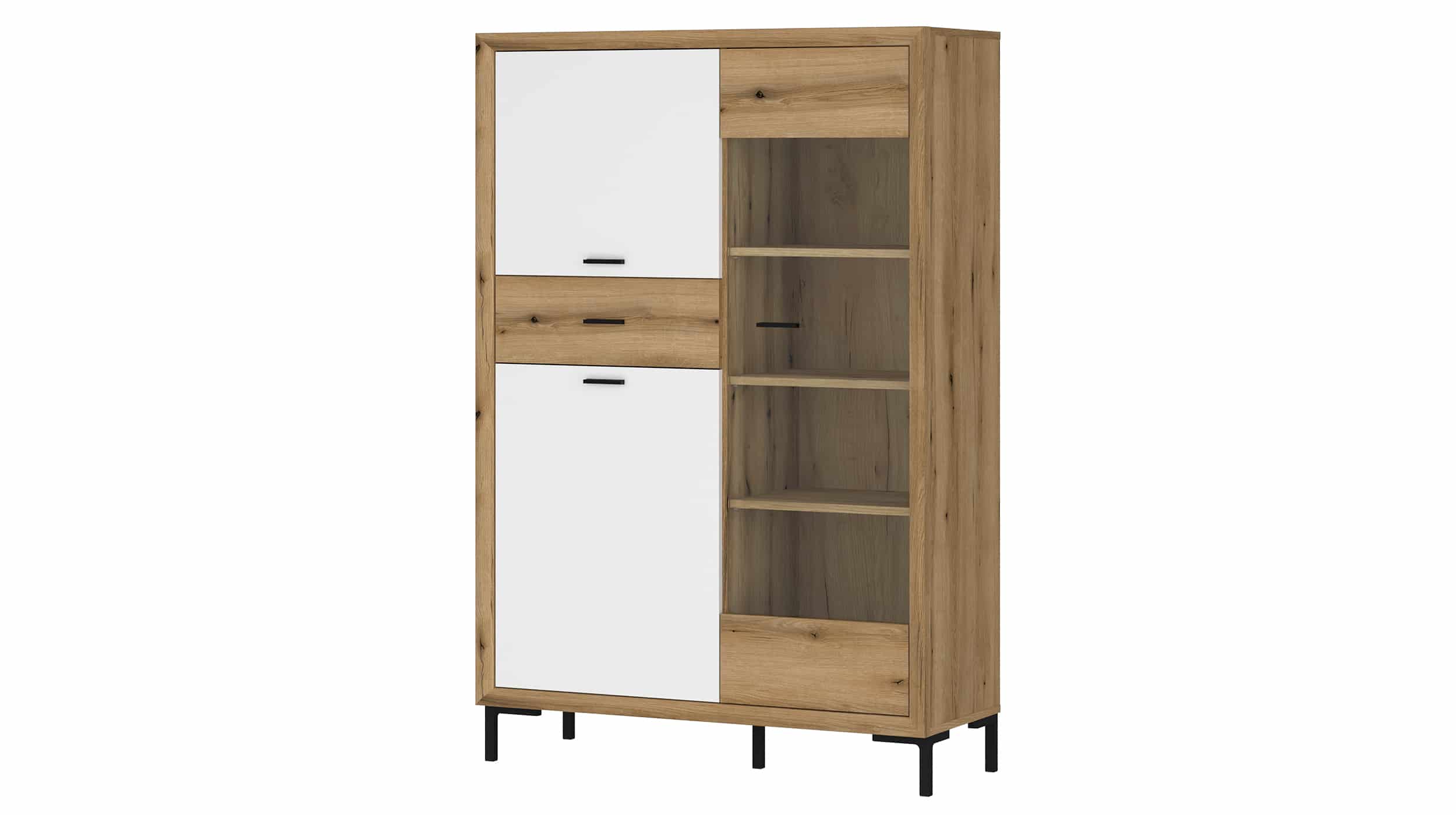 Vitrine mit Glastür Coast Evoke Eiche weiß Breite 97 cm - MARINELLA Vitrine Coast Evoke Eiche - weiß 97 cm - MARINELLA