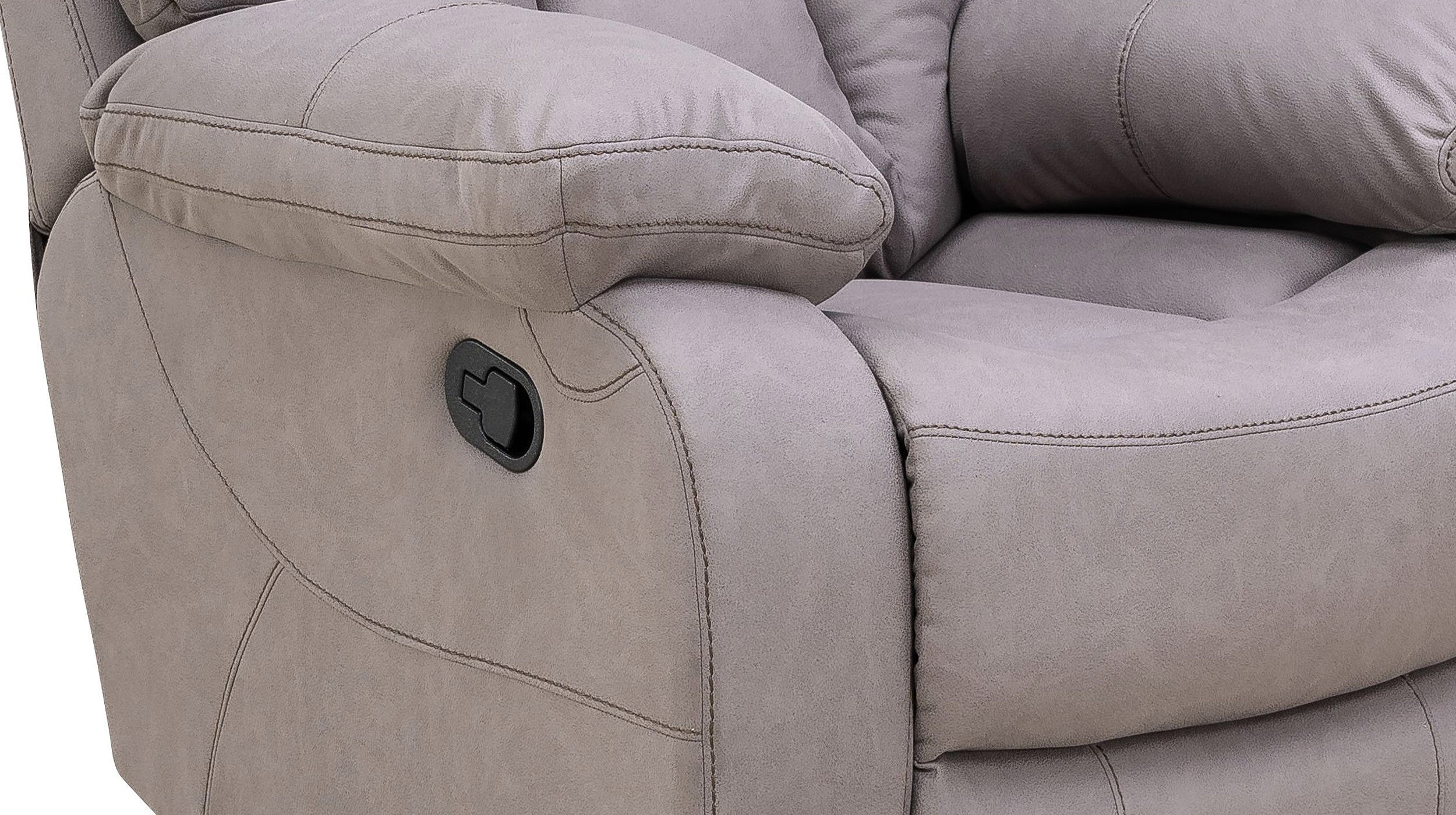 Fernsehsessel Microfaser grau - Relaxfunktion - SABINO
