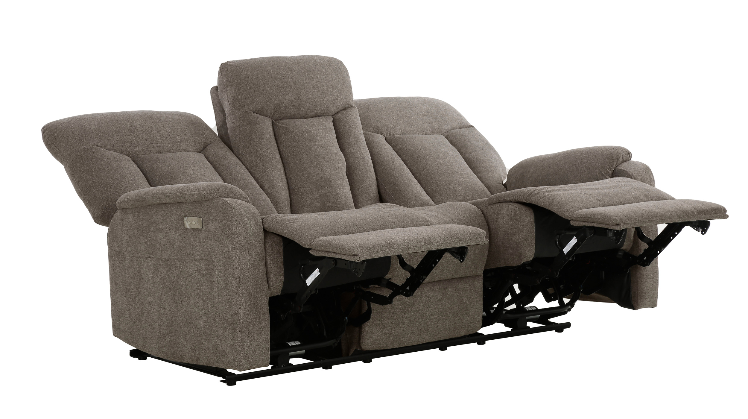 Einzelsofa 3-Sitzer grau 189 cm - mit Relaxfunktion - SERIO