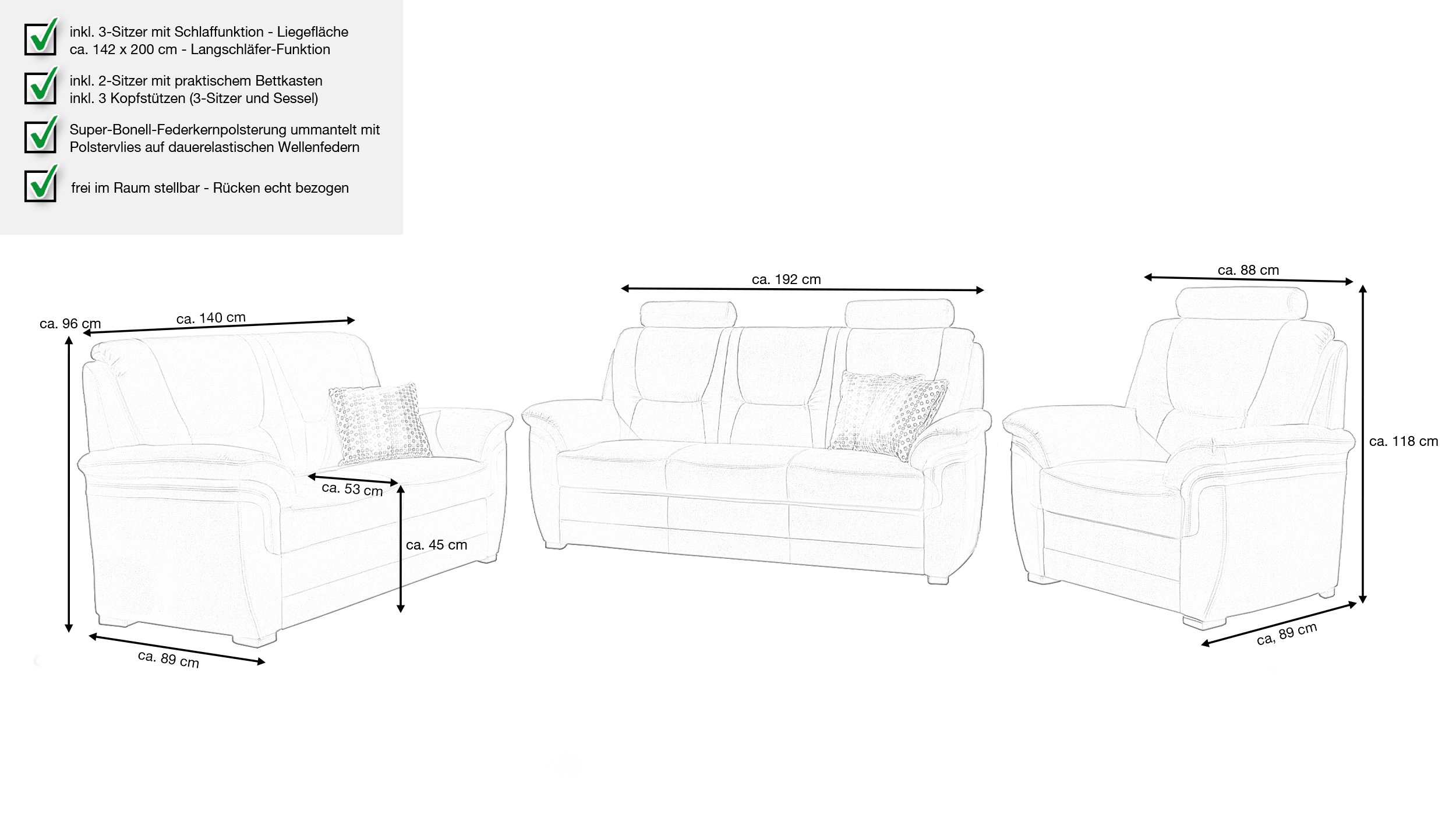 Couchliebe® Wohnlandschaft planbar - nougat - Premium Version A+ - HERMASO