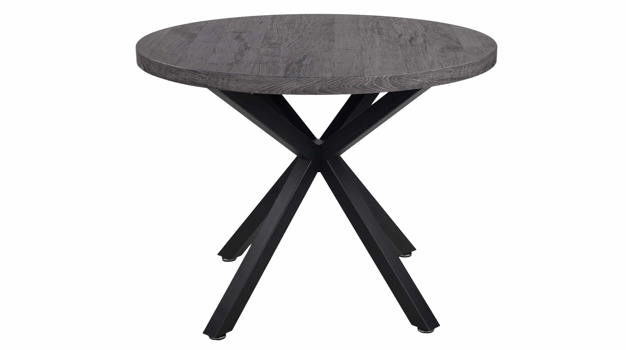 Esstisch rund 100 cm Akazie grau - schwarz - DAMIRA Esstisch Akazie grau - schwarz ca. 100 cm rund - DAMIRA