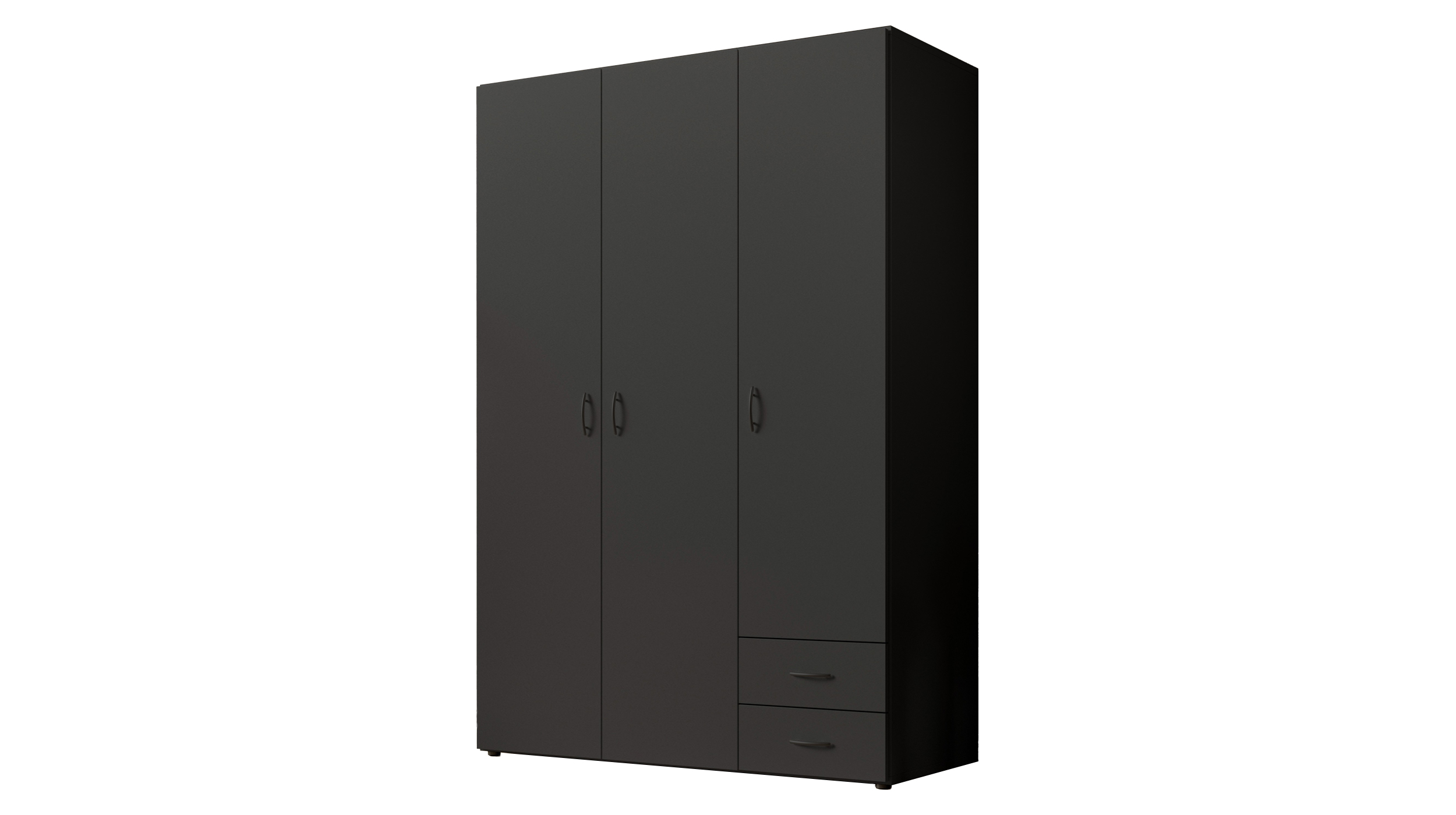 Kleiderschrank graphit - 120 cm - 3-türig - BASE Kleiderschrank graphit - 120 cm - 3-türig - BASE