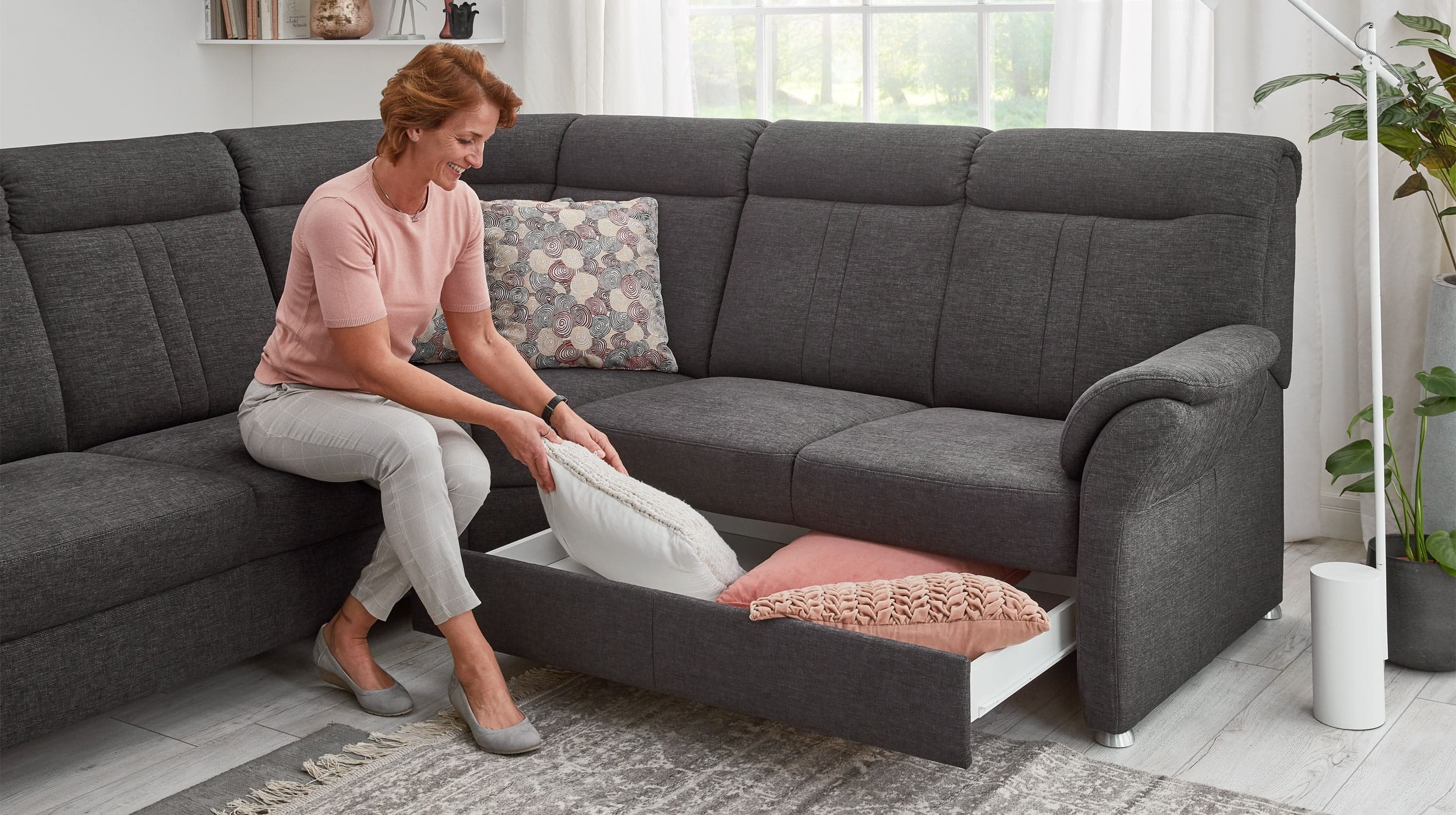 Couchliebe® Wohnlandschaft planbar - anthrazit - Premium Version - VINCENTO