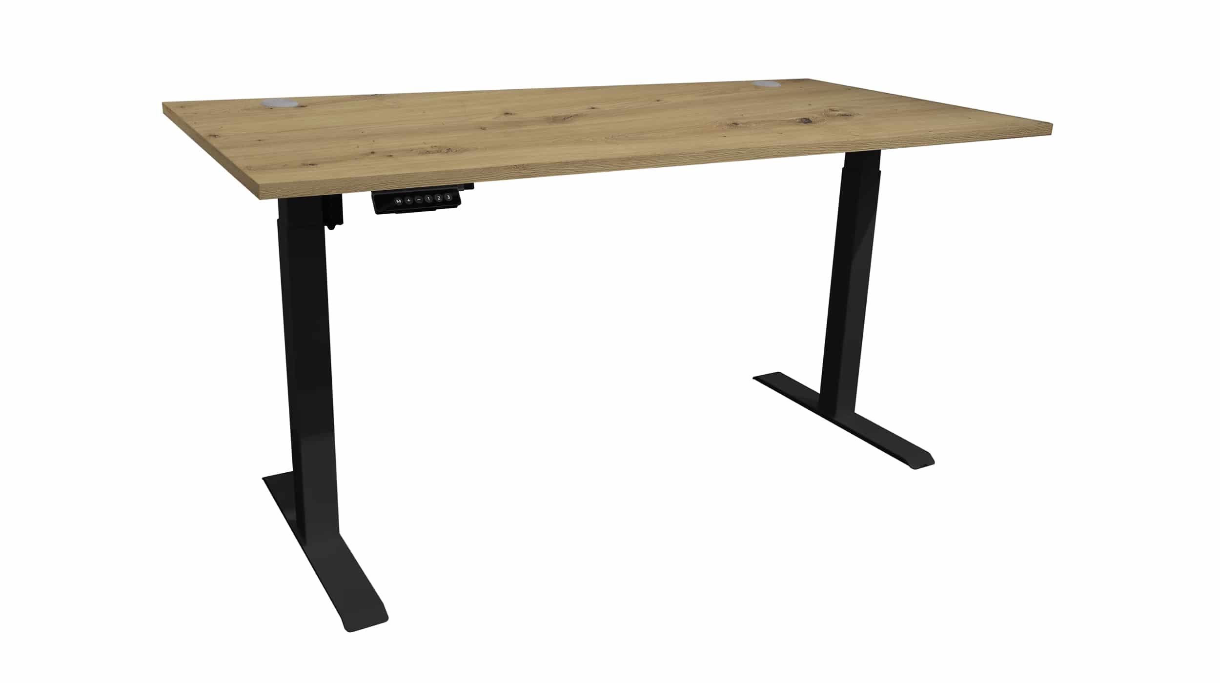 Computerschreibtisch Eiche 160 cm höhenverstellbar - BENNY Schreibtisch
