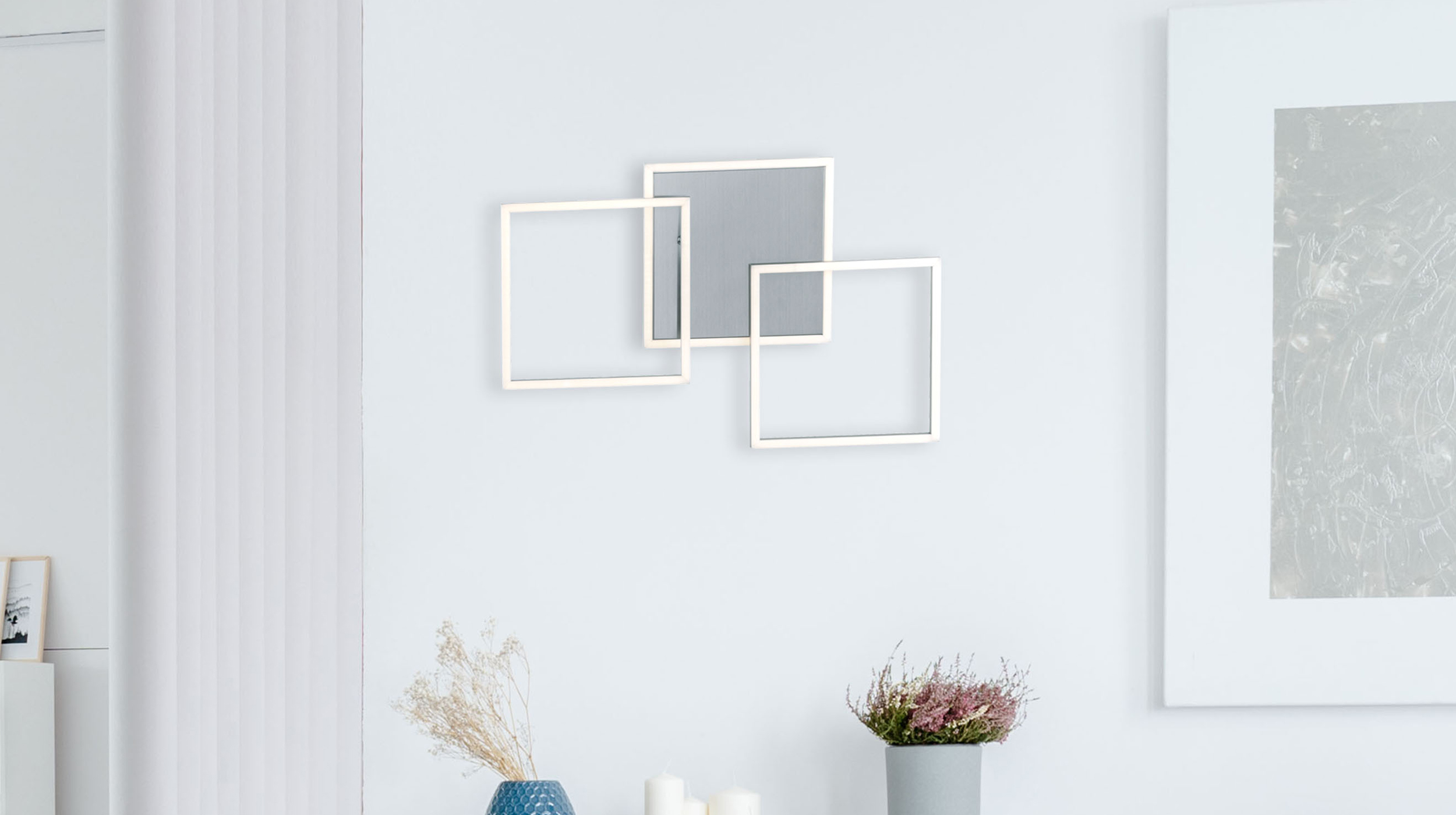 Deckenleuchte stahl 75 x 8 cm 3 LED Paneele drehbar - IVEN