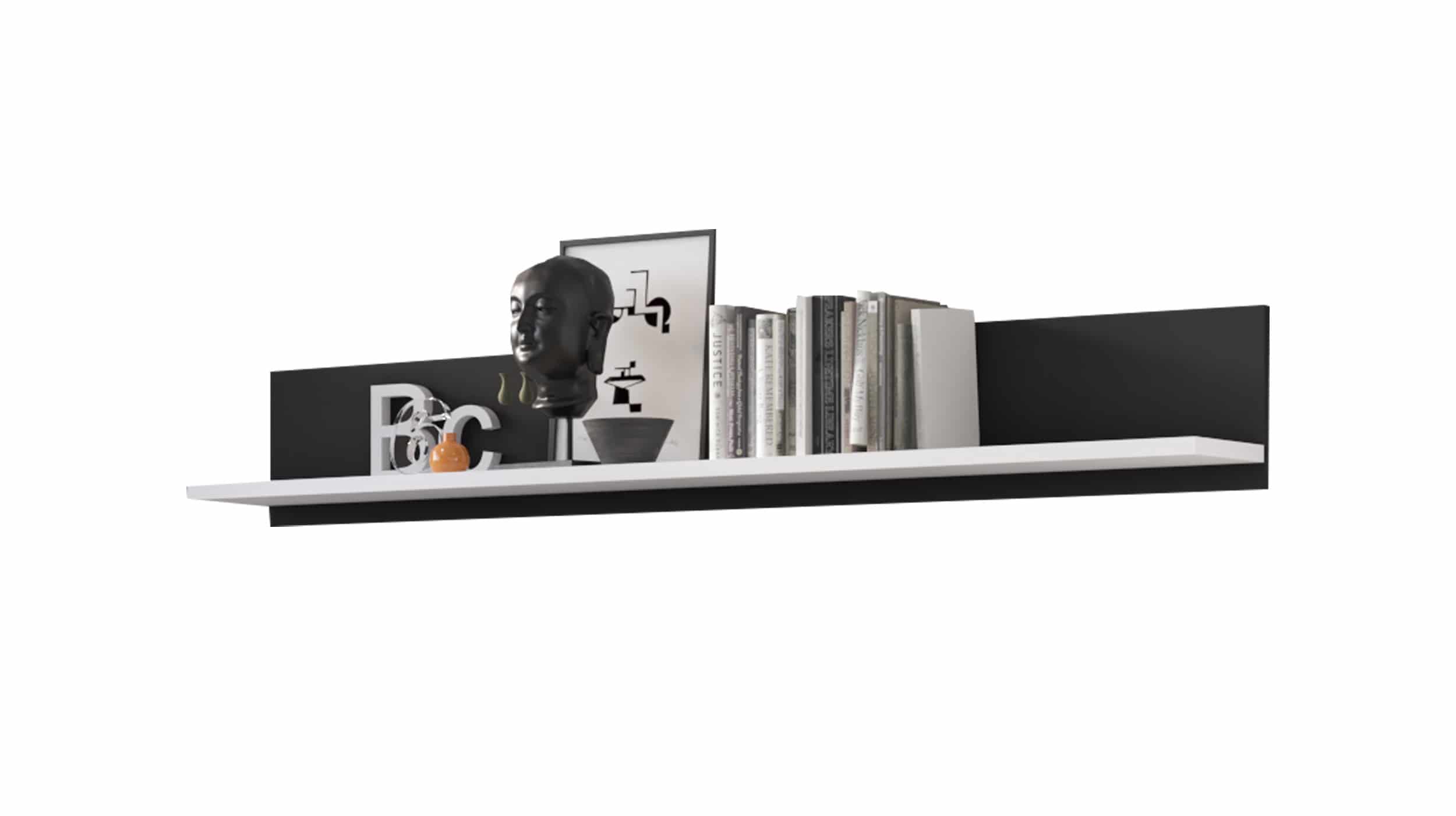 Wandboard alpinweiß - anthrazit 160 cm - CAMPANIA Wandboard alpinweiß - anthrazit 160 cm - CAMPANIA