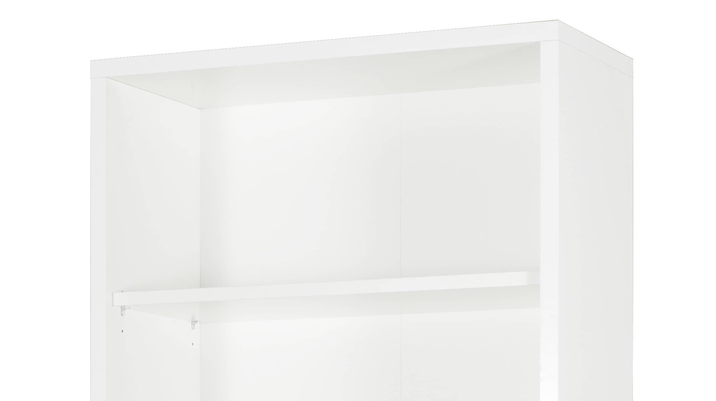 Bücherregal Büroregal weiß hochglanz 82 x 217 cm - DISEGNO