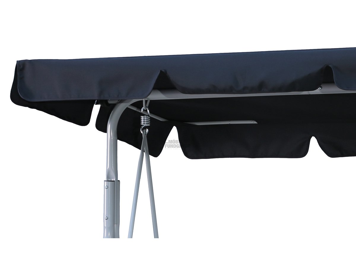Hollywood-Schaukel 3-Sitzer schwarz Breite 170 cm - KIRAN