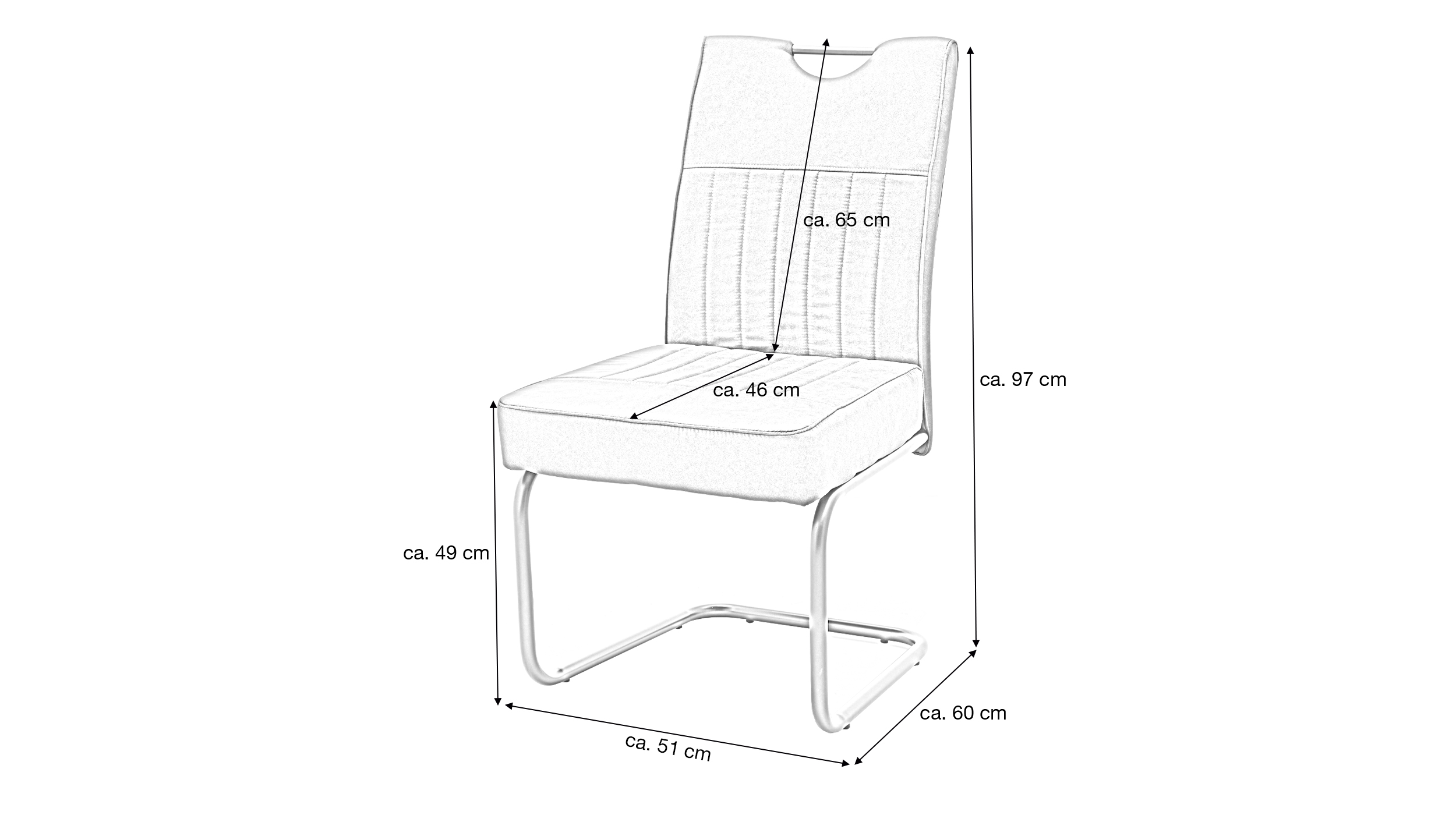 Schwingstuhl braun Taschenfederkern Microfaser - MARTE