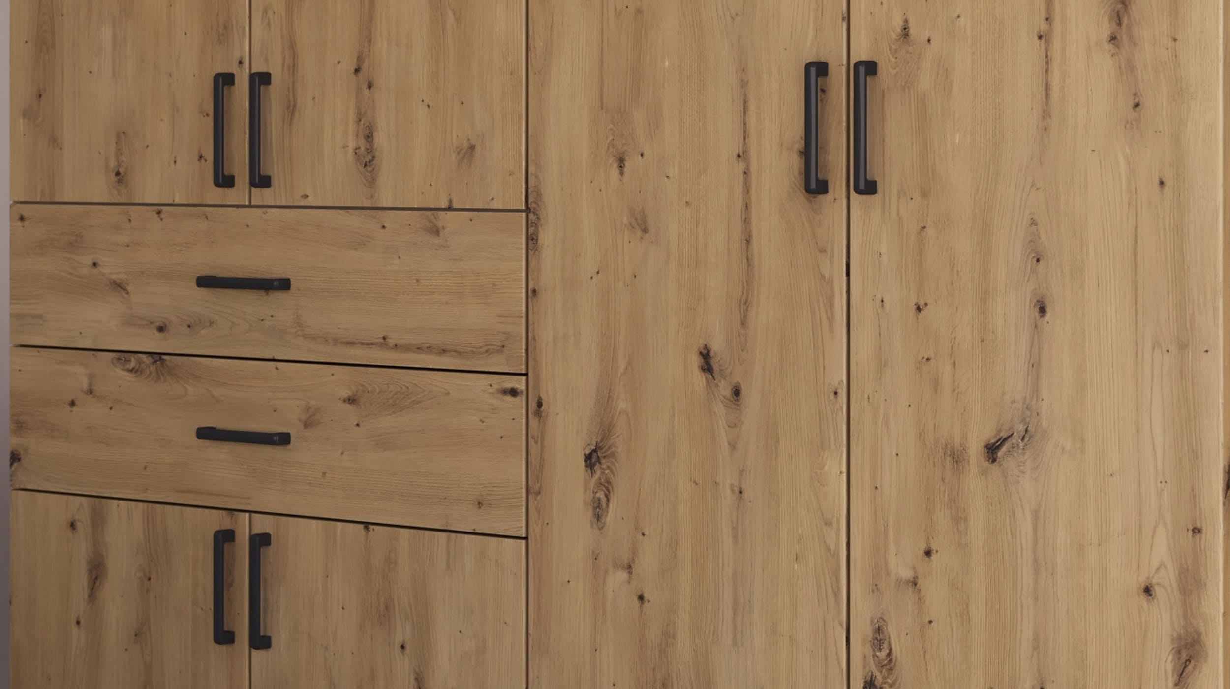 Kleiderschrank Artisan Eiche 181 cm 6-türig - MAIKA
