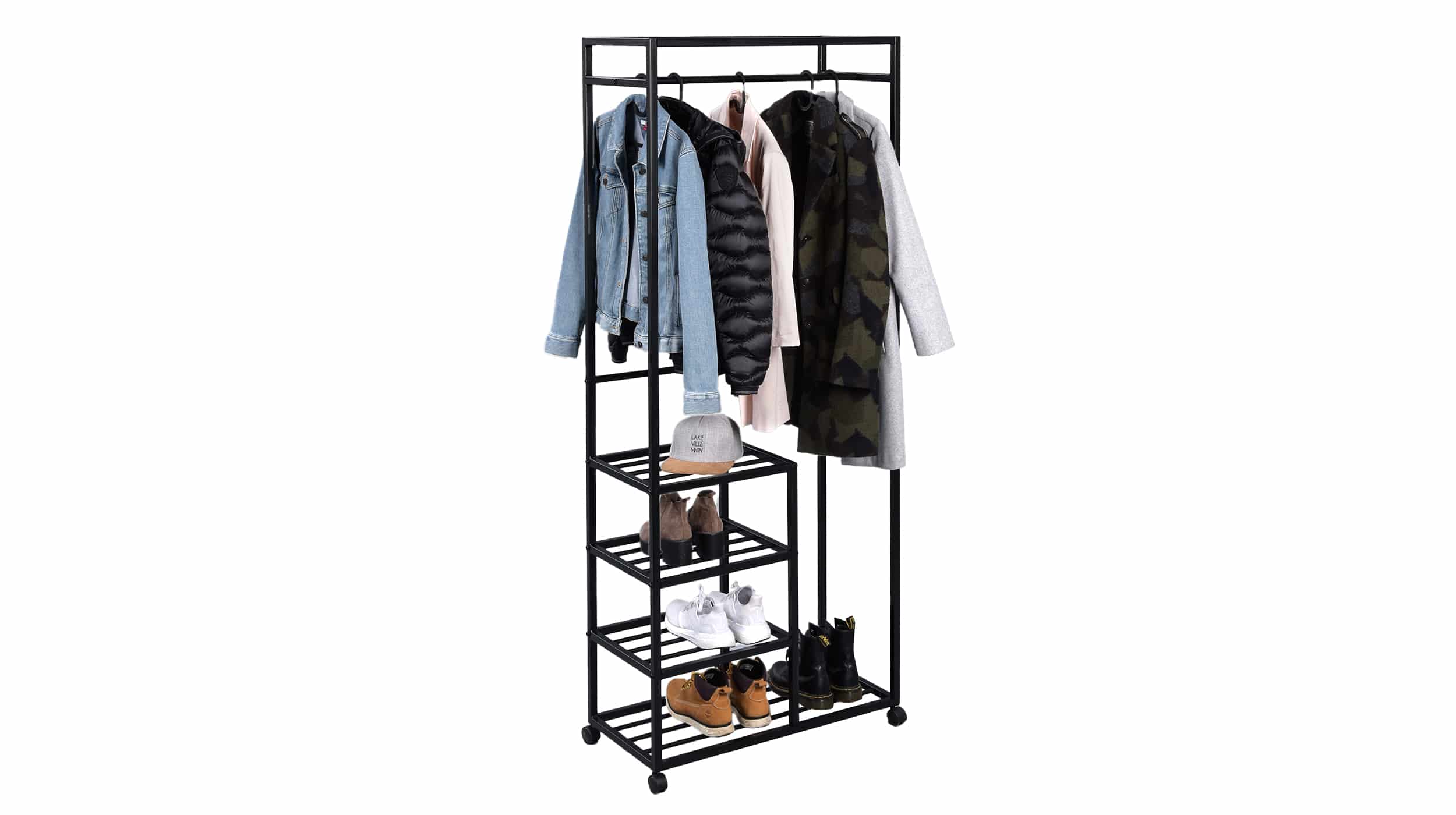 Kleiderständer Kleiderwagen schwarz 75 cm Metall - ANDORRA Kleiderständer Kleiderwagen schwarz 75 cm Metall - ANDORRA