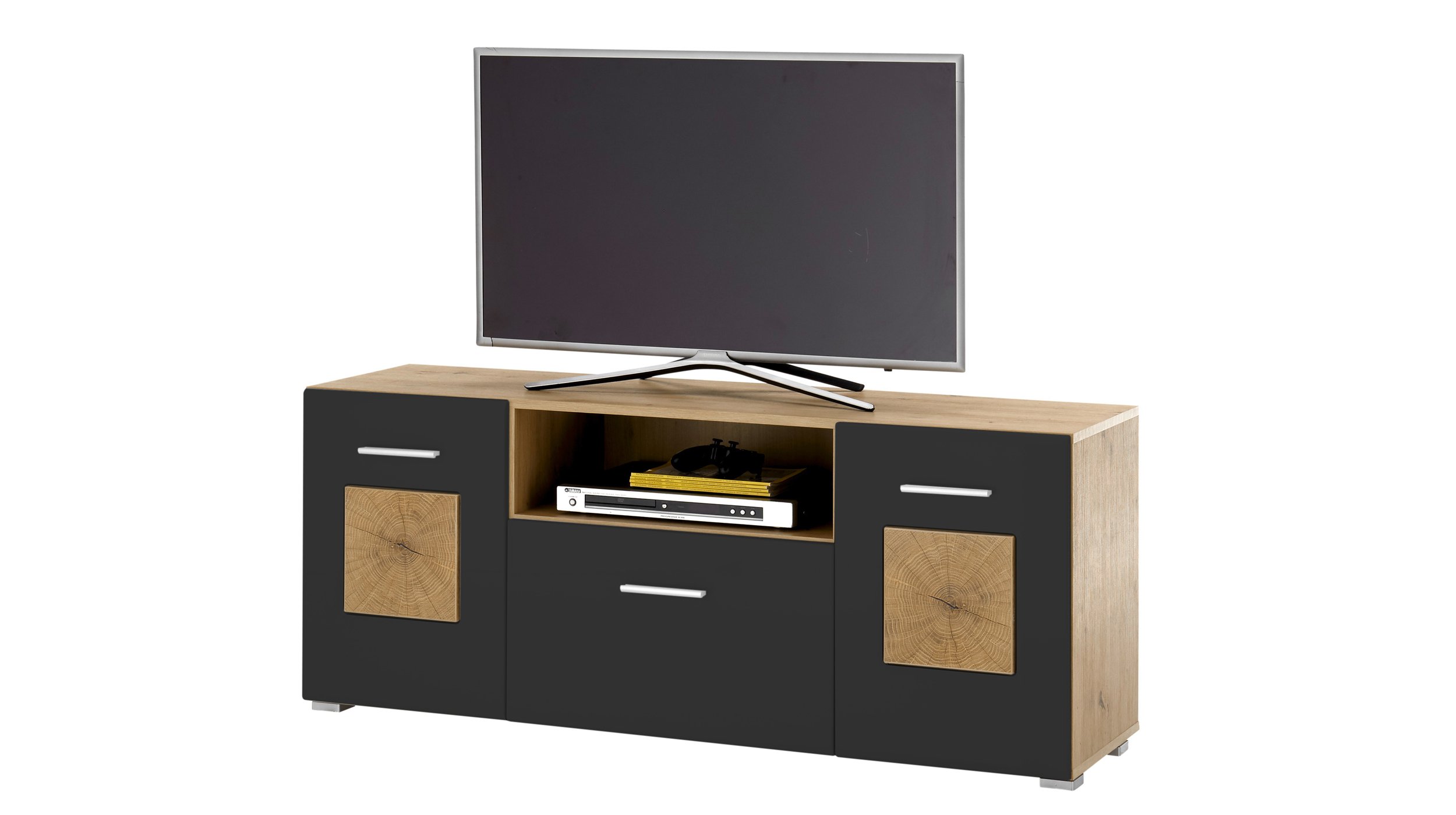 TV - Lowboard schwarz matt 140 cm - GEORGIA TV - Lowboard schwarz matt 140 cm - GEORGIA