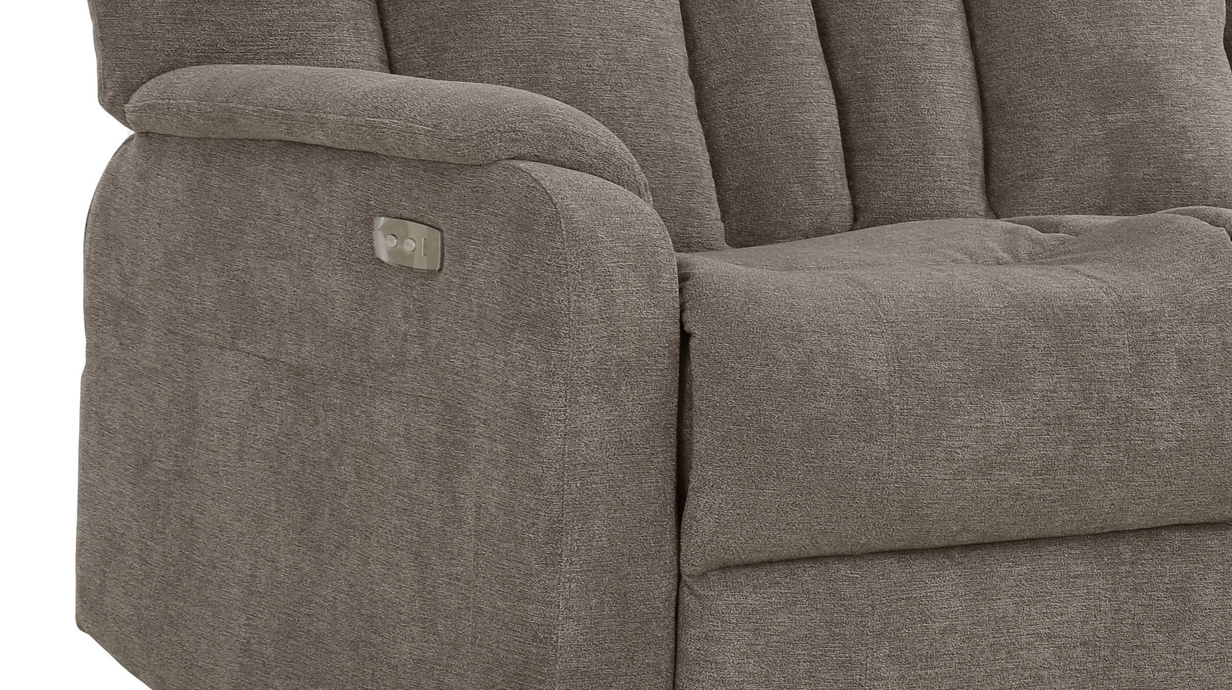 Einzelsofa 3-Sitzer grau 189 cm - mit Relaxfunktion - SERIO