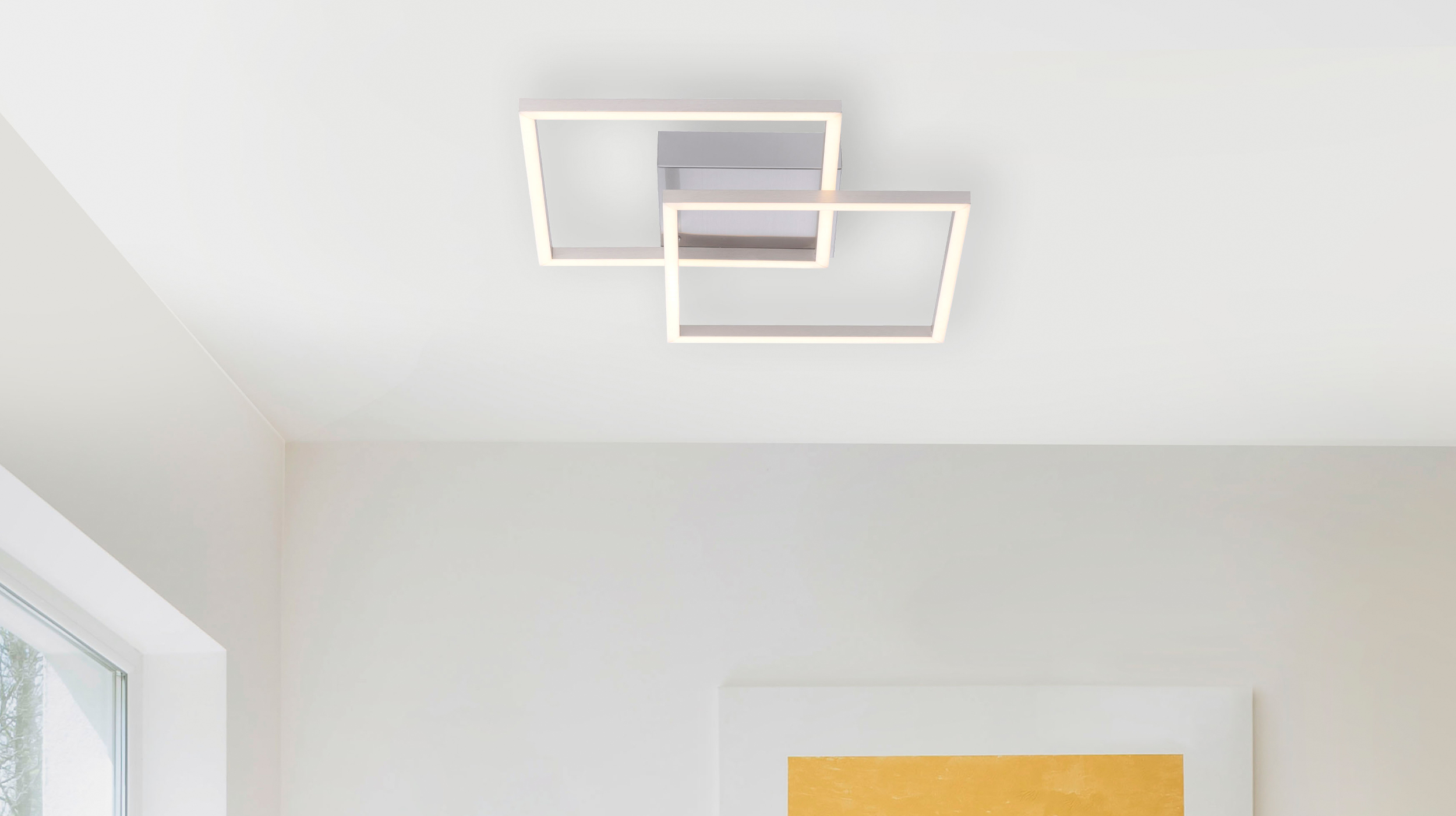 Deckenleuchte stahl 36 x 7 cm 2 LED Paneele drehbar - IVEN
