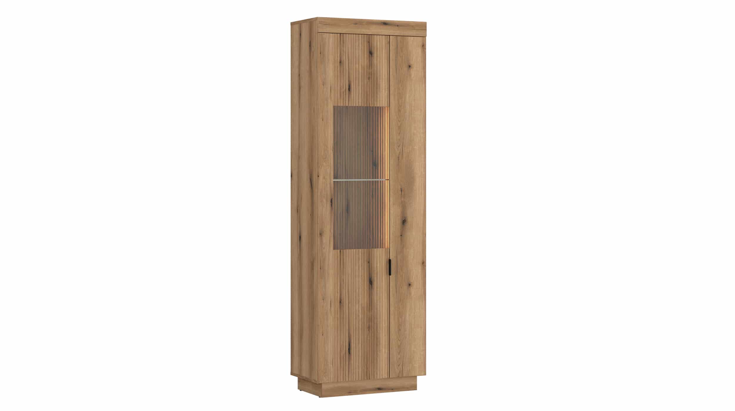 Vitrine mit Beleuchtung Coast Evoke Eiche Breite 63 cm - DELAMAR Vitrine
