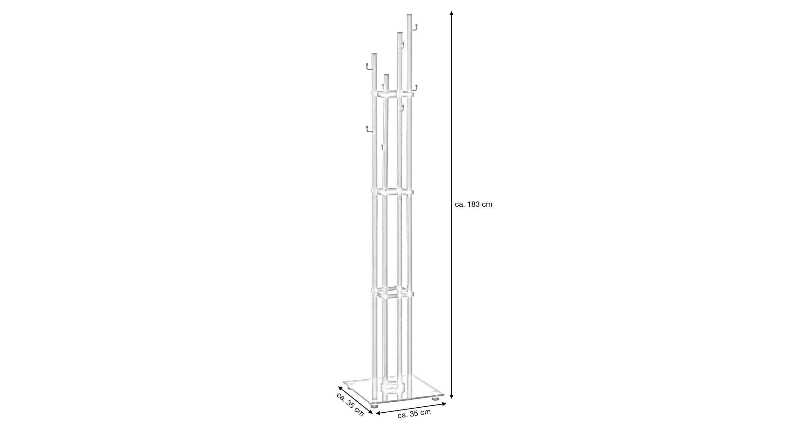 Kleiderständer anthrazit Breite 35 cm - LEANDER