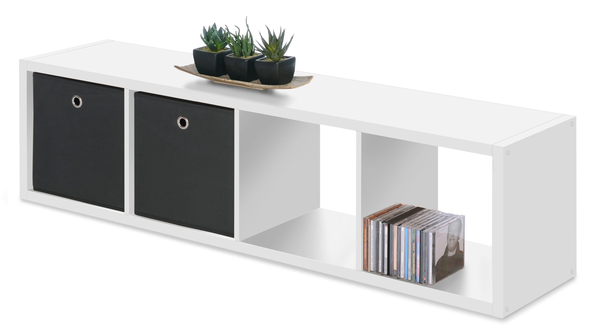 Standregal weiß 39 x 141 cm - 4 Fächer - MAX