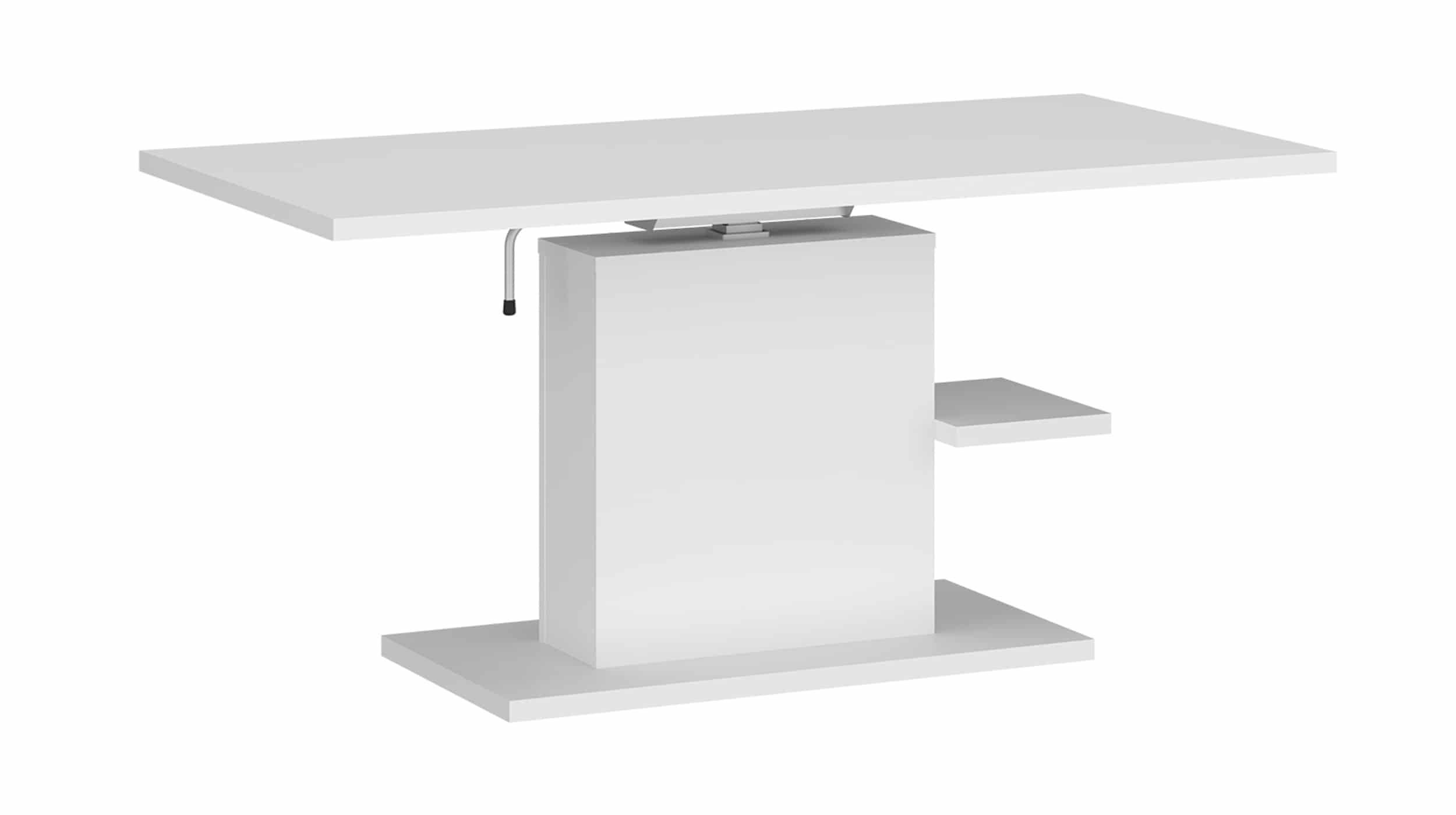 Couchtisch höhenverstellbar weiß 118 cm - CORTADO Couchtisch höhenverstellbar weiß 118 cm - CORTADO