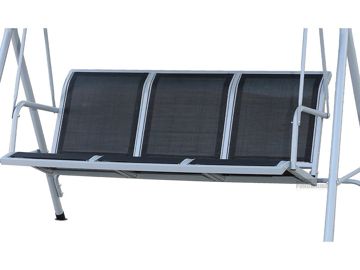 Hollywood-Schaukel 3-Sitzer schwarz Breite 170 cm - KIRAN