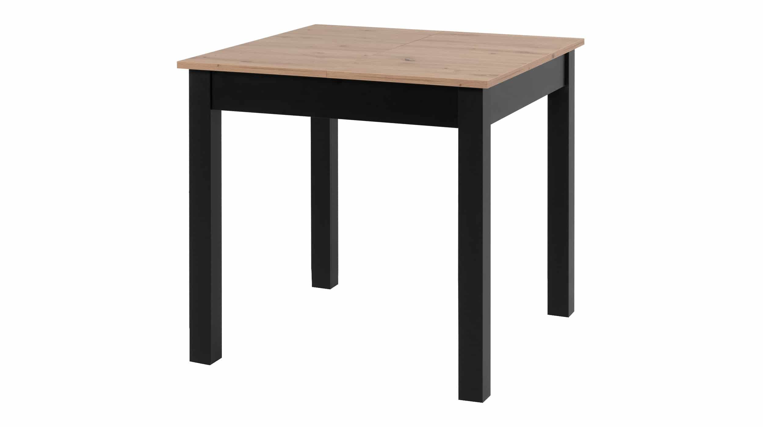 Esstisch 80 - 120 cm ausziehbar Artisan Eiche - COBURG Esstisch 80 - 120 cm Sonoma Eiche - Schwarz - COBURG