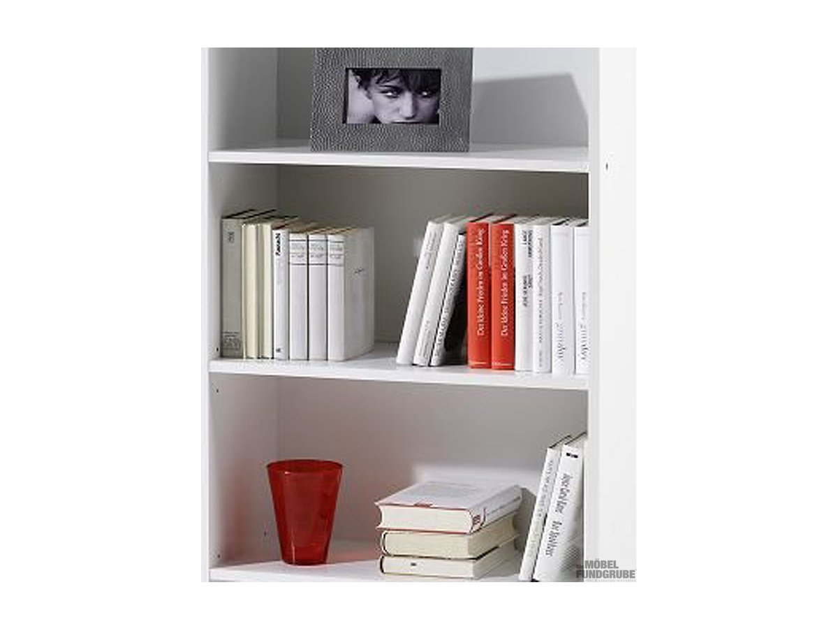 Bücherregal Standregal weiß 60 x 172 cm - 4 Einlegeböden - LILLY