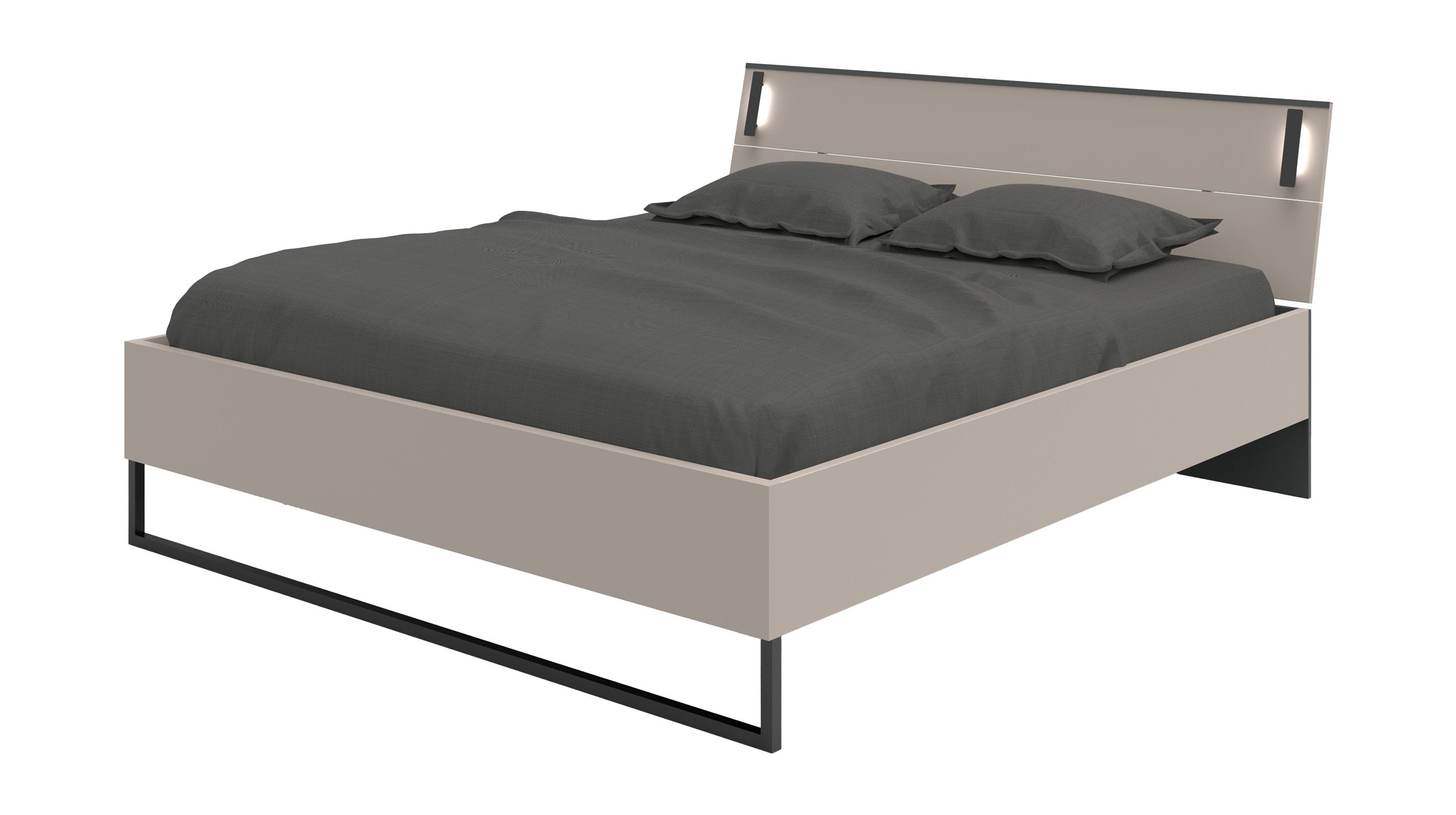 Doppelbett Futonbett 180 x 200 cm grau - SAIGON Doppelbett Futonbett 180 x 200 cm saharagrau - SAIGON