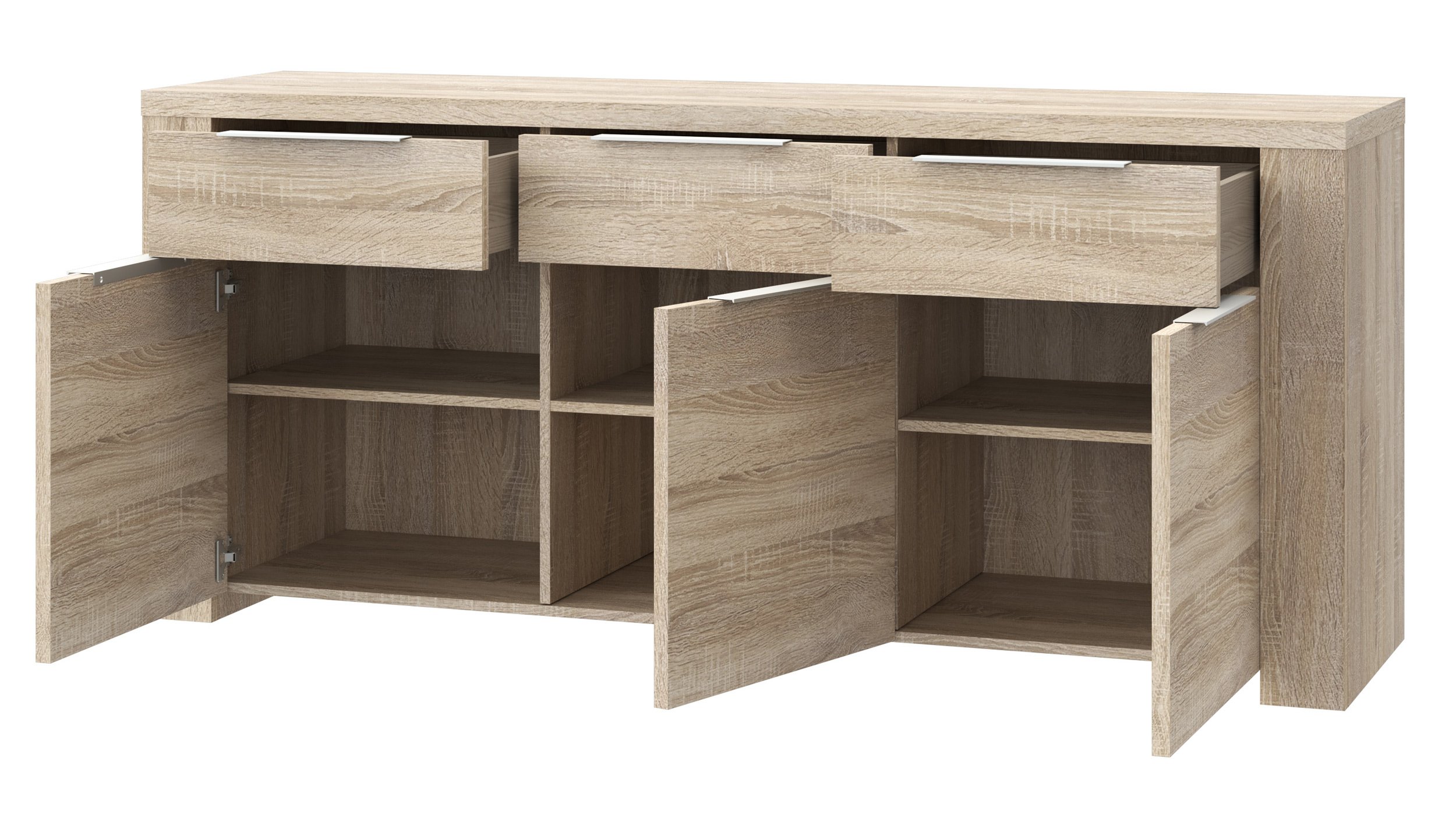 Sideboard Sonoma Eiche - 3-türig - 188 cm - CALPE
