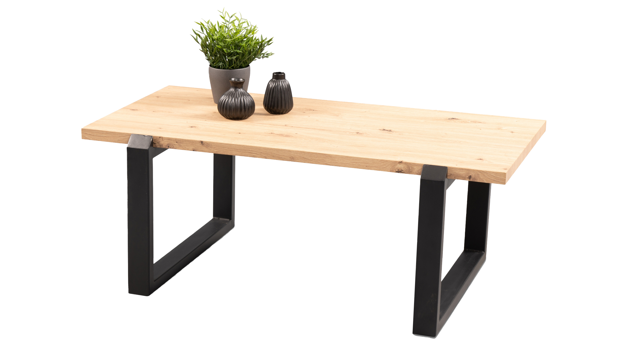 Couchtisch Artisan Eiche 110 x 60 cm Metallgestell - PRAG Couchtisch Artisan Eiche 110 x 60 cm Metallgestell - PRAG