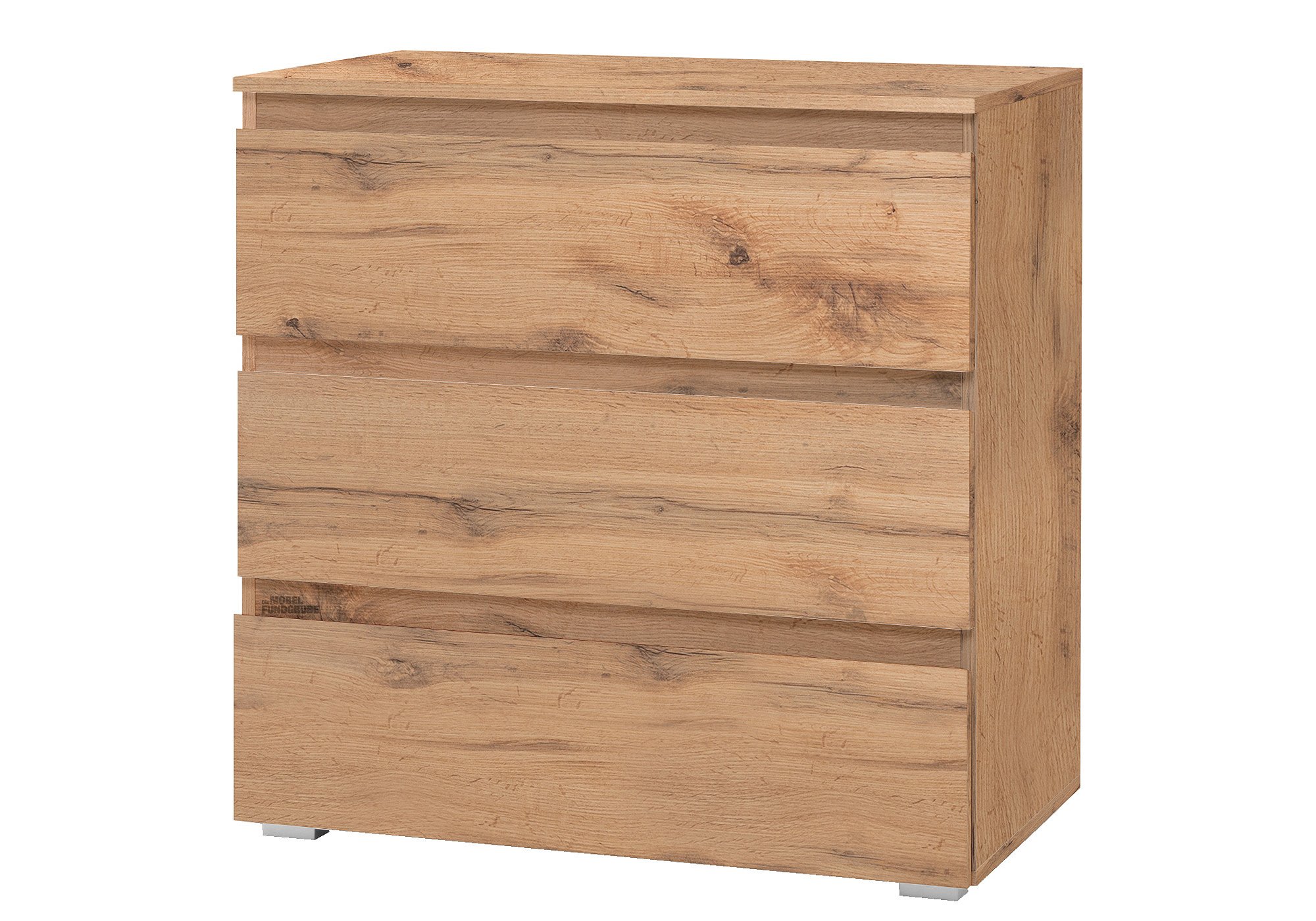 Kommode Honig Eiche 3 Schubladen - 80 cm - IMAGE Kommode Honig Eiche 3 Schubladen - 80 cm - IMAGE
