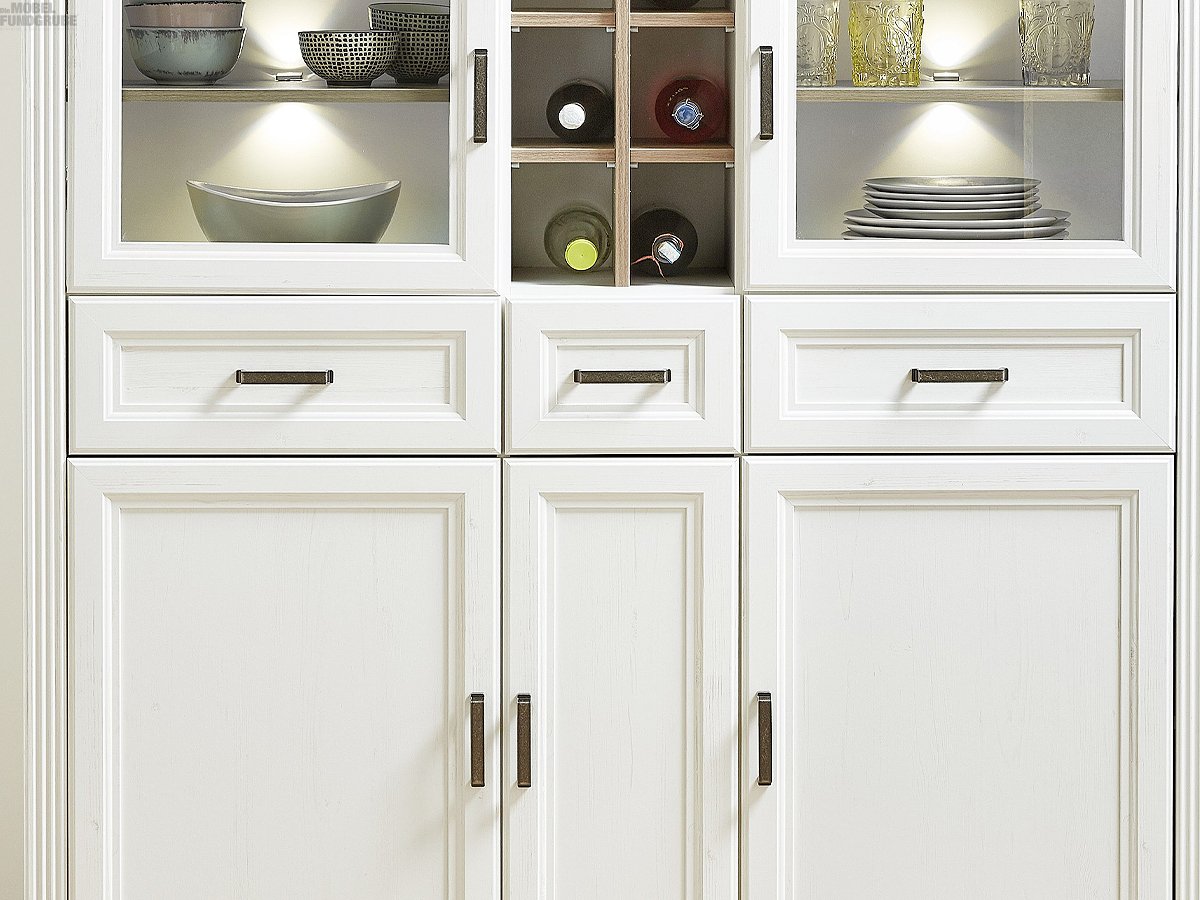 Highboard Pinie weiß - Artisan Eiche 150 cm - JASMIN