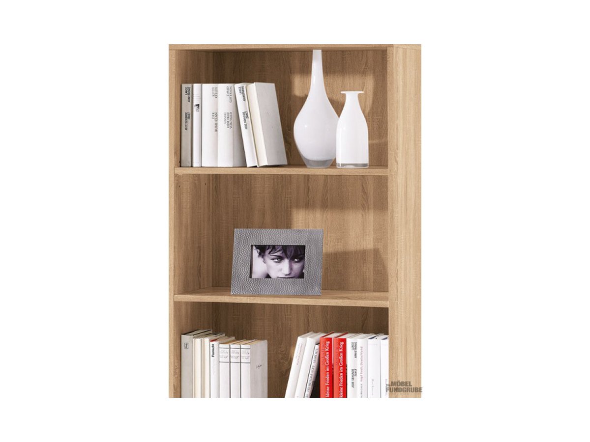 Bücherregal Standregal Sonoma Eiche 60 x 172 cm - 4 Einlegeböden - LILLY