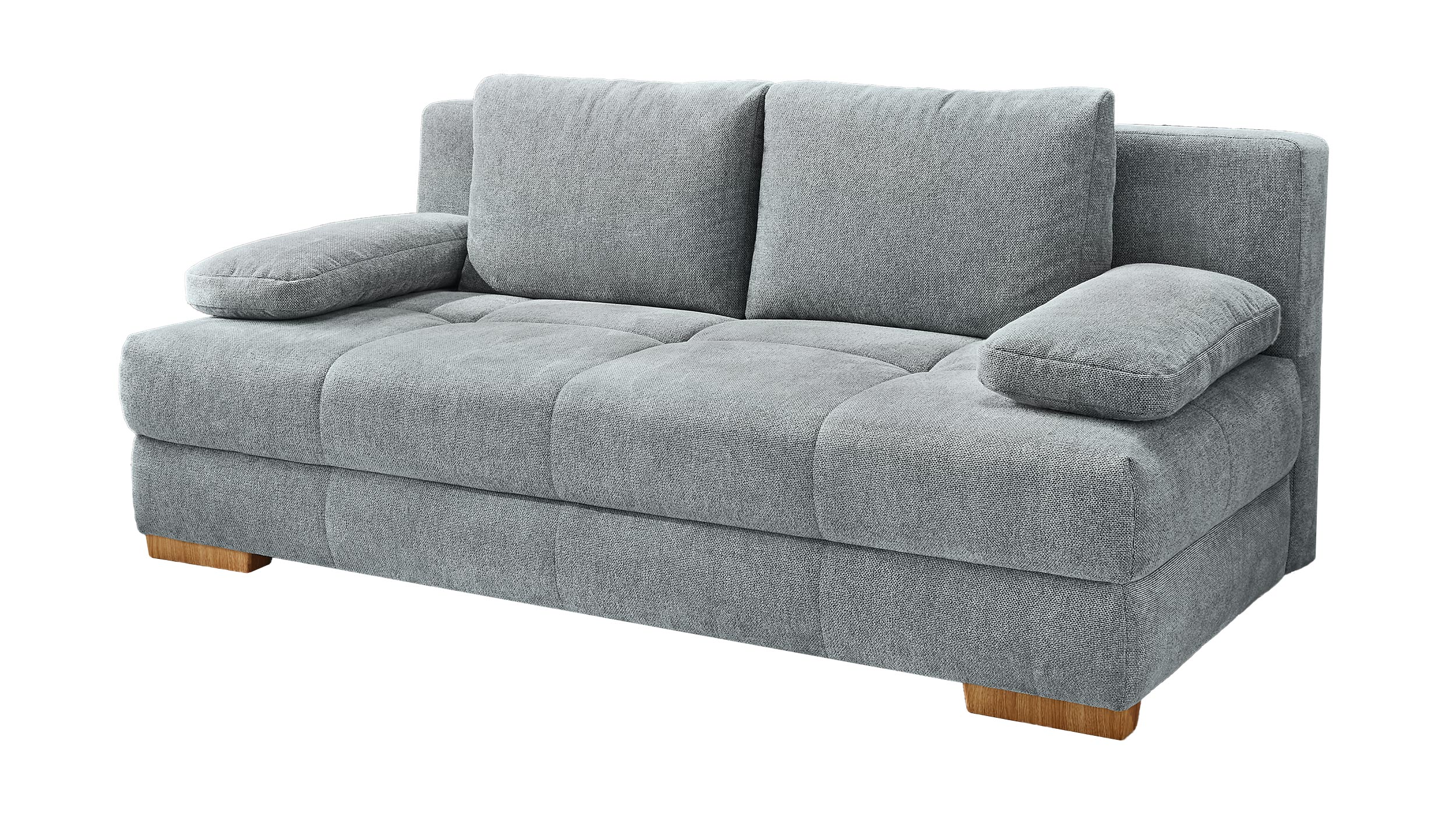 Schlafsofa grau Bettkasten Dauerschläfer Federkern 203 cm - CALLI Schlafsofa grau Bettkasten Dauerschläfer Federkern 203 cm - CALLI