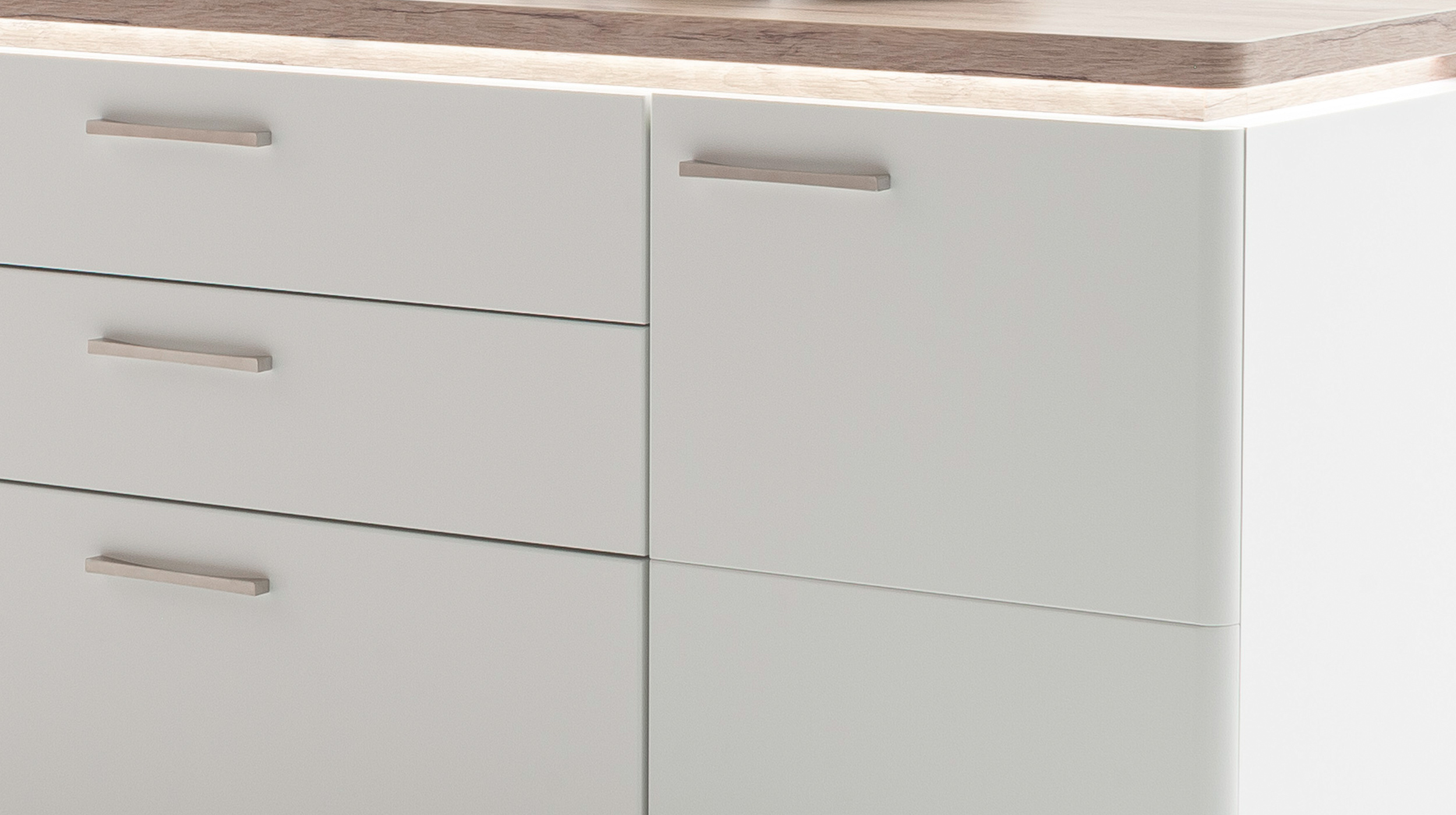 Sideboard mit Schubladen weiß - Viking Oak 170 cm - PALERMO