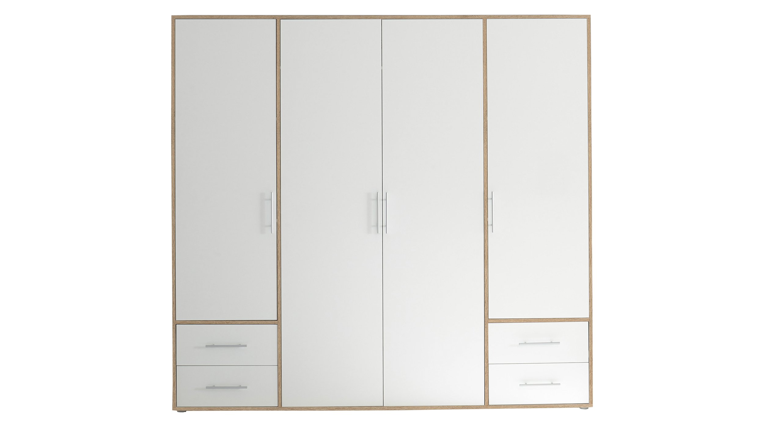 Kleiderschrank weiß - Sonoma Eiche - 206 cm - VALBORG Kleiderschrank weiß - Sonoma Eiche - 206 cm - VALBORG