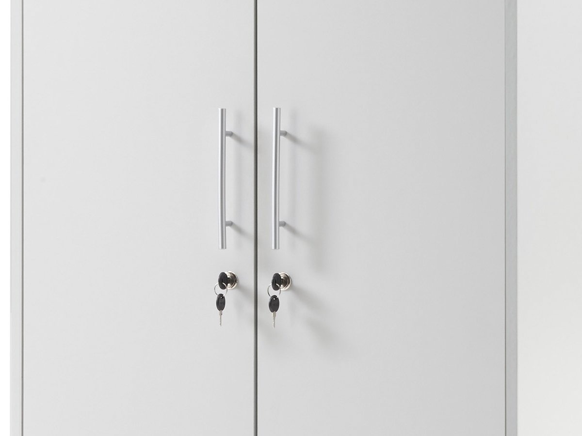 Büroschrank lichtgrau 80 cm x 216 cm - 5 Einlegeböden - PRONTO